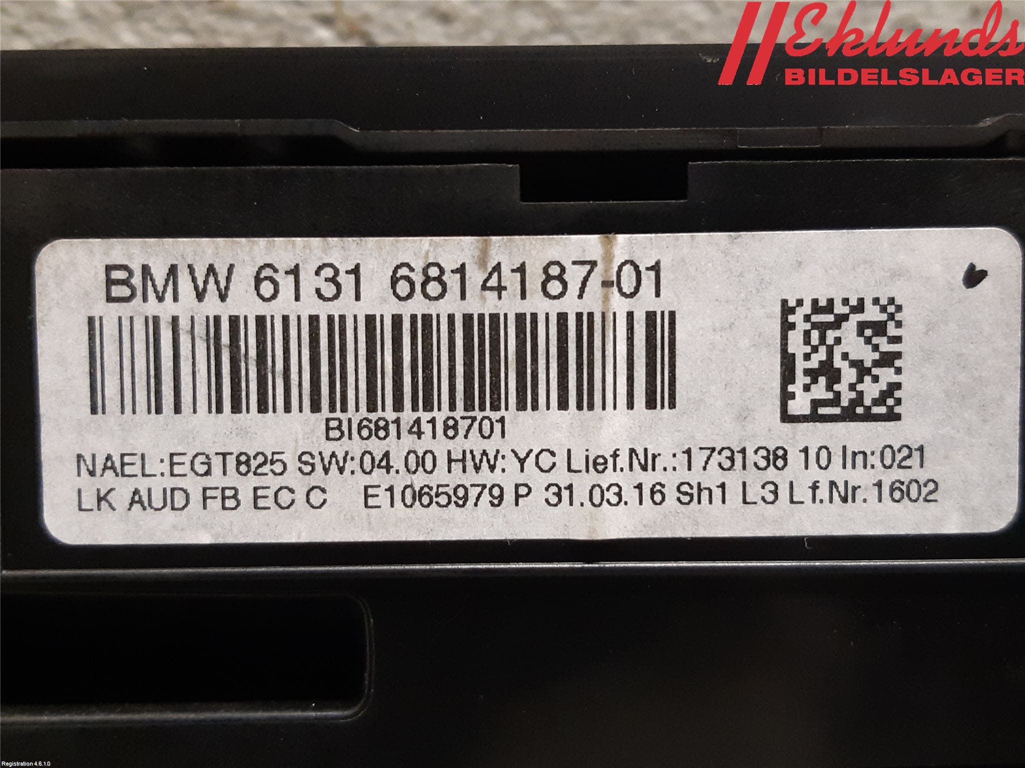 BMW 4 F36 Gran Coupé 14-20 Ac Styrenhet Ac Manöveren