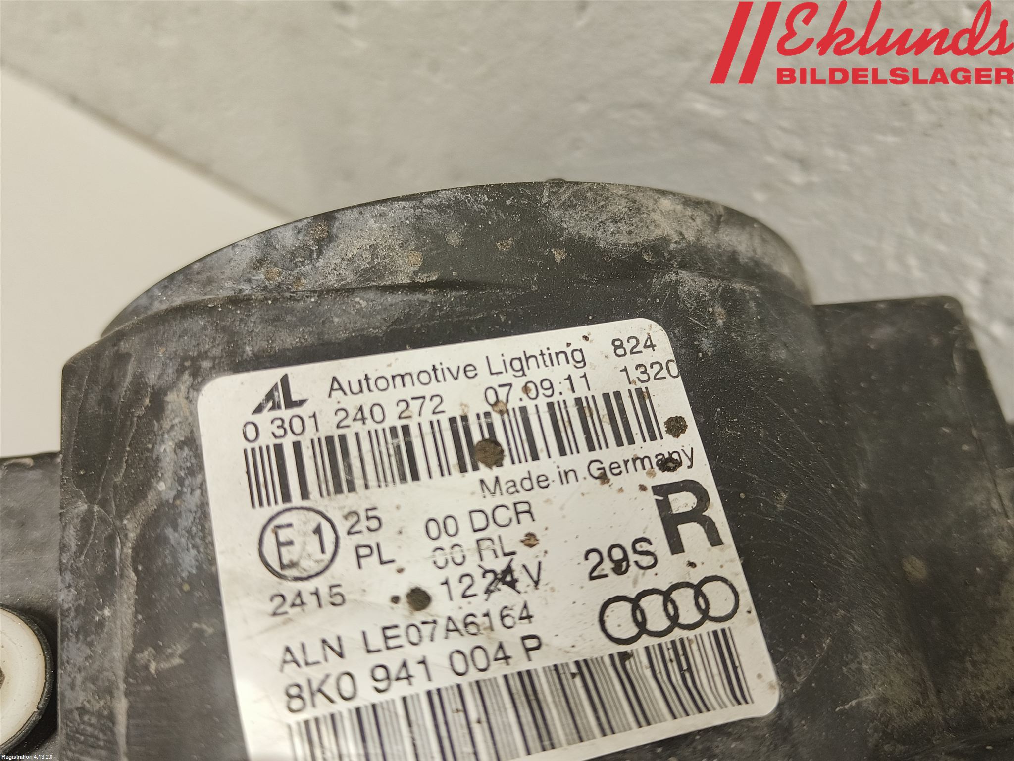 Audi A4/S4 08-11 Strålkastare Höger