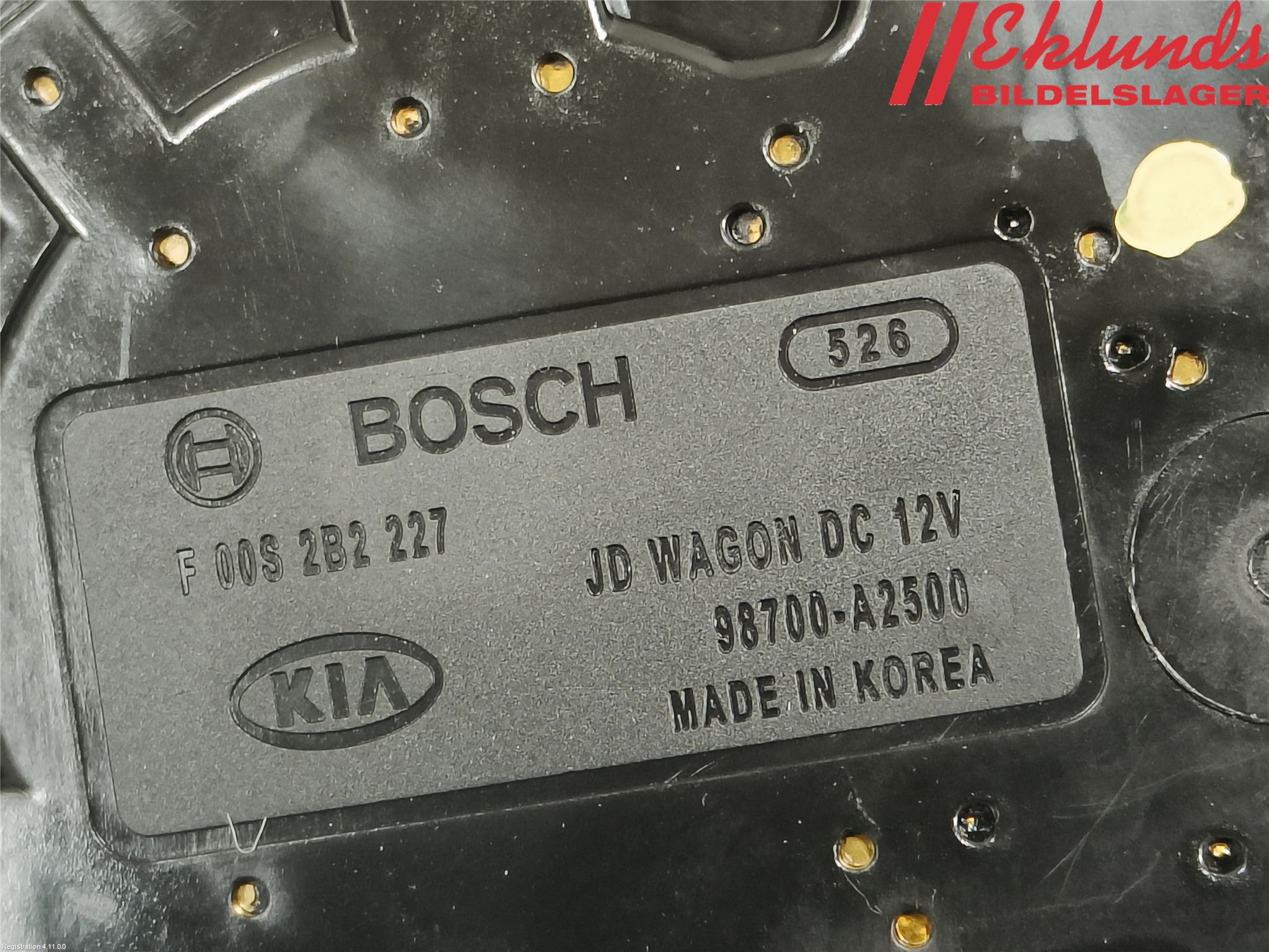 Kia CEED 12-18 Torkarmotor Baklucka