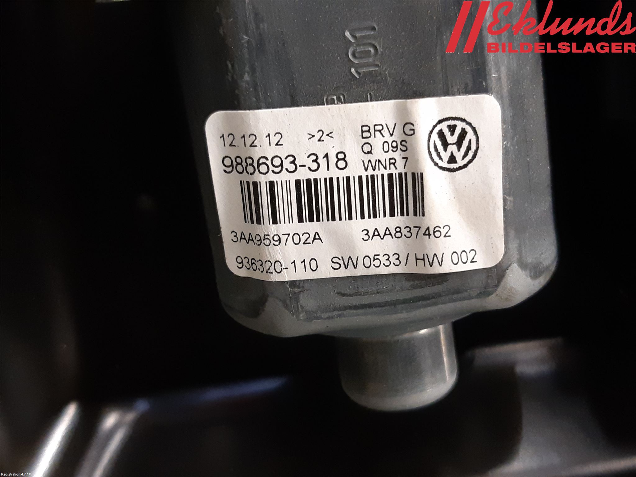 Volkswagen VW PASSAT 11-14 Fönsterhiss El Kompl