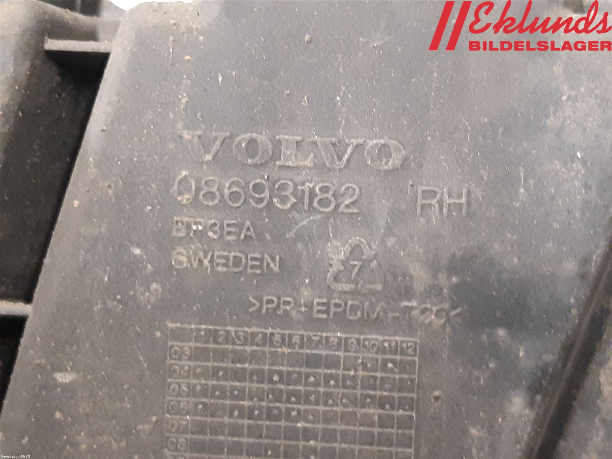 Volvo V70 05-08 Stötfångarfäste Fram Hö