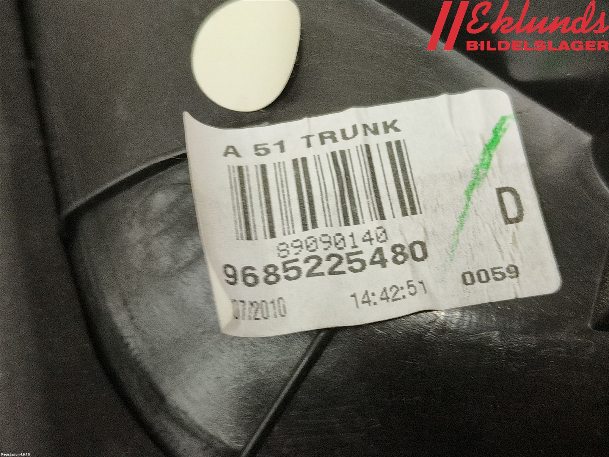 Citroen C3 10-17 Bakljus Lucka Hö