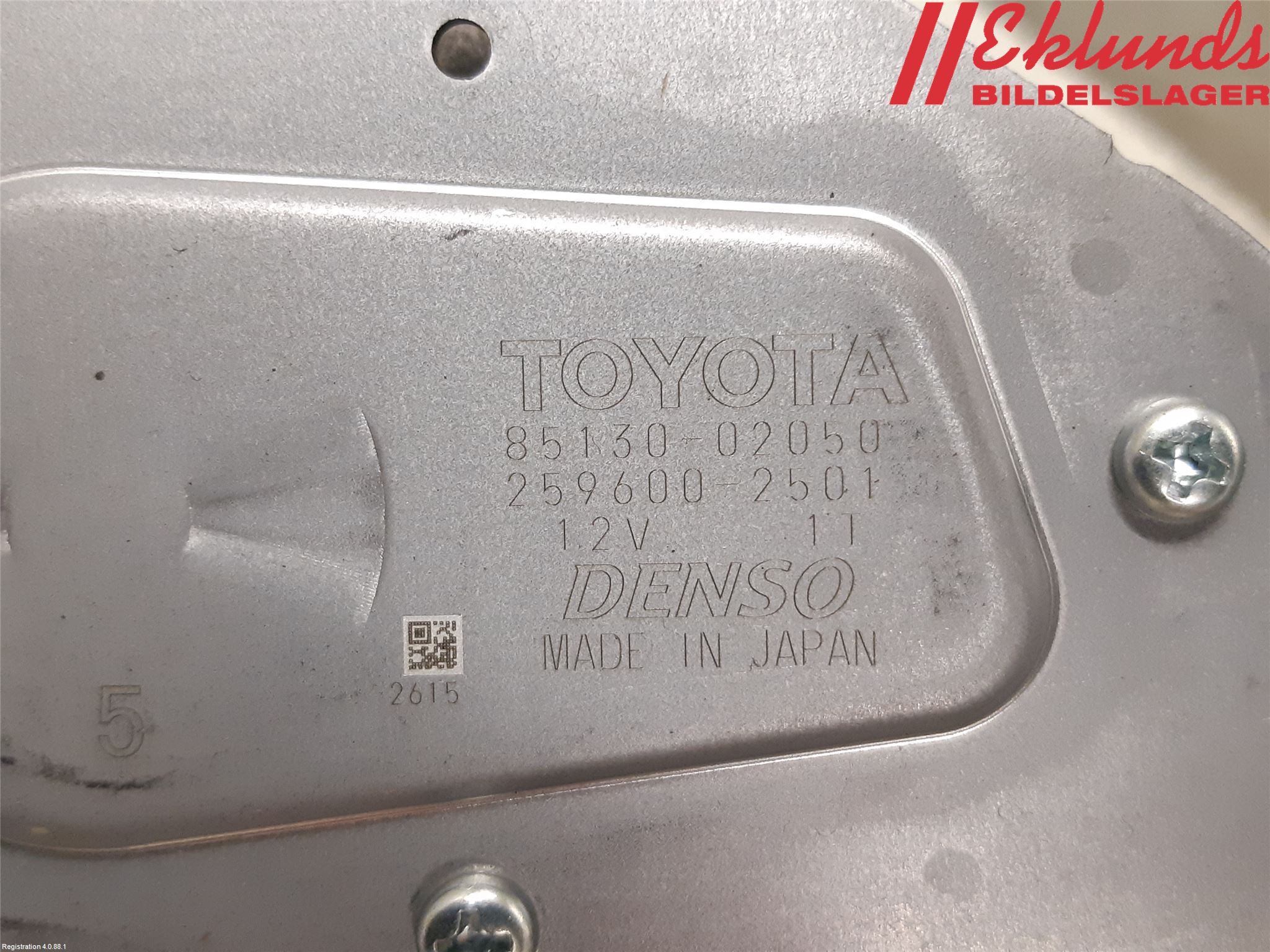 Toyota AURIS 13-19 Torkarmotor Baklucka