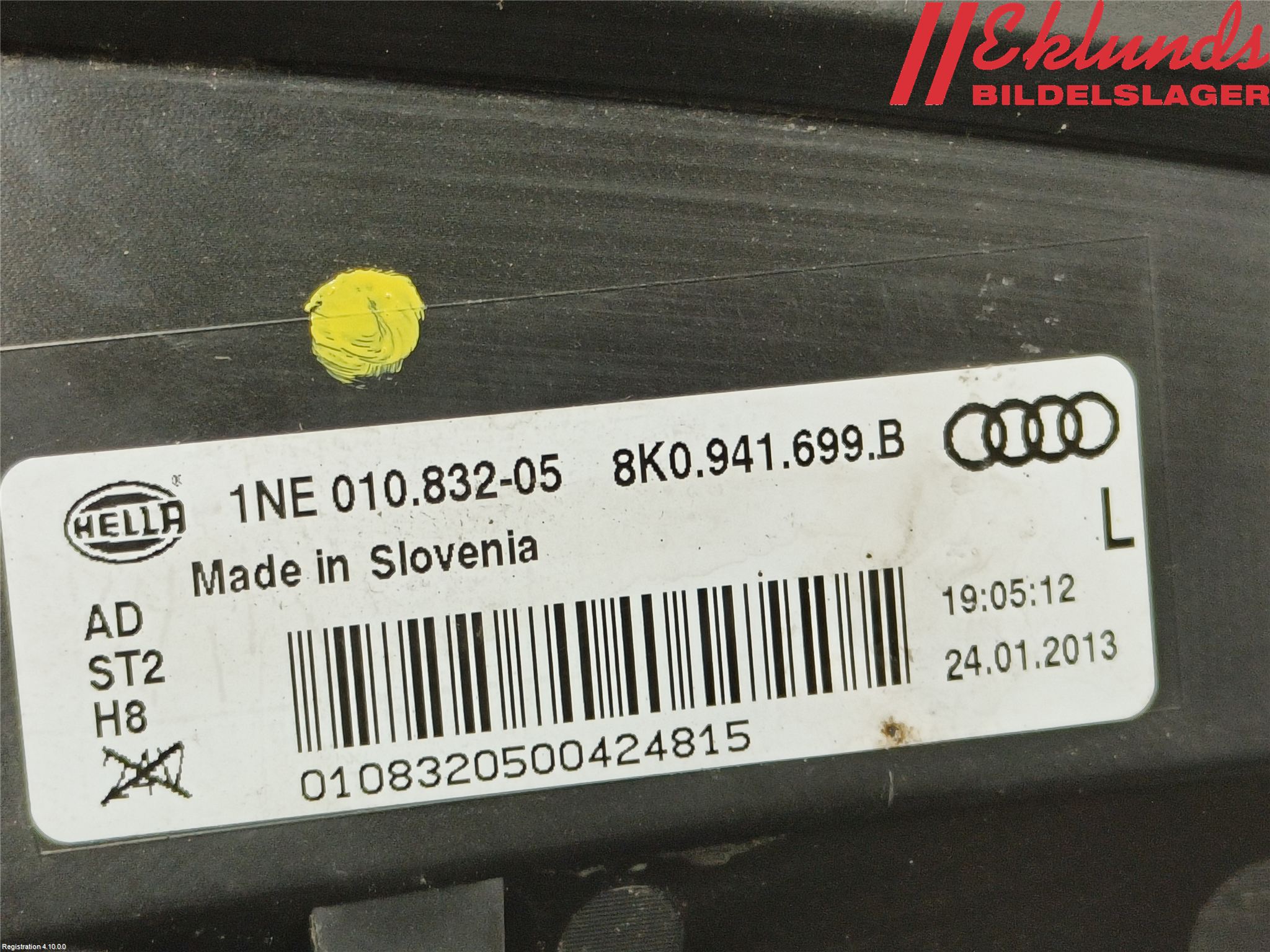 Audi A4/S4 08-11 Dimljus-Varselljus Fram