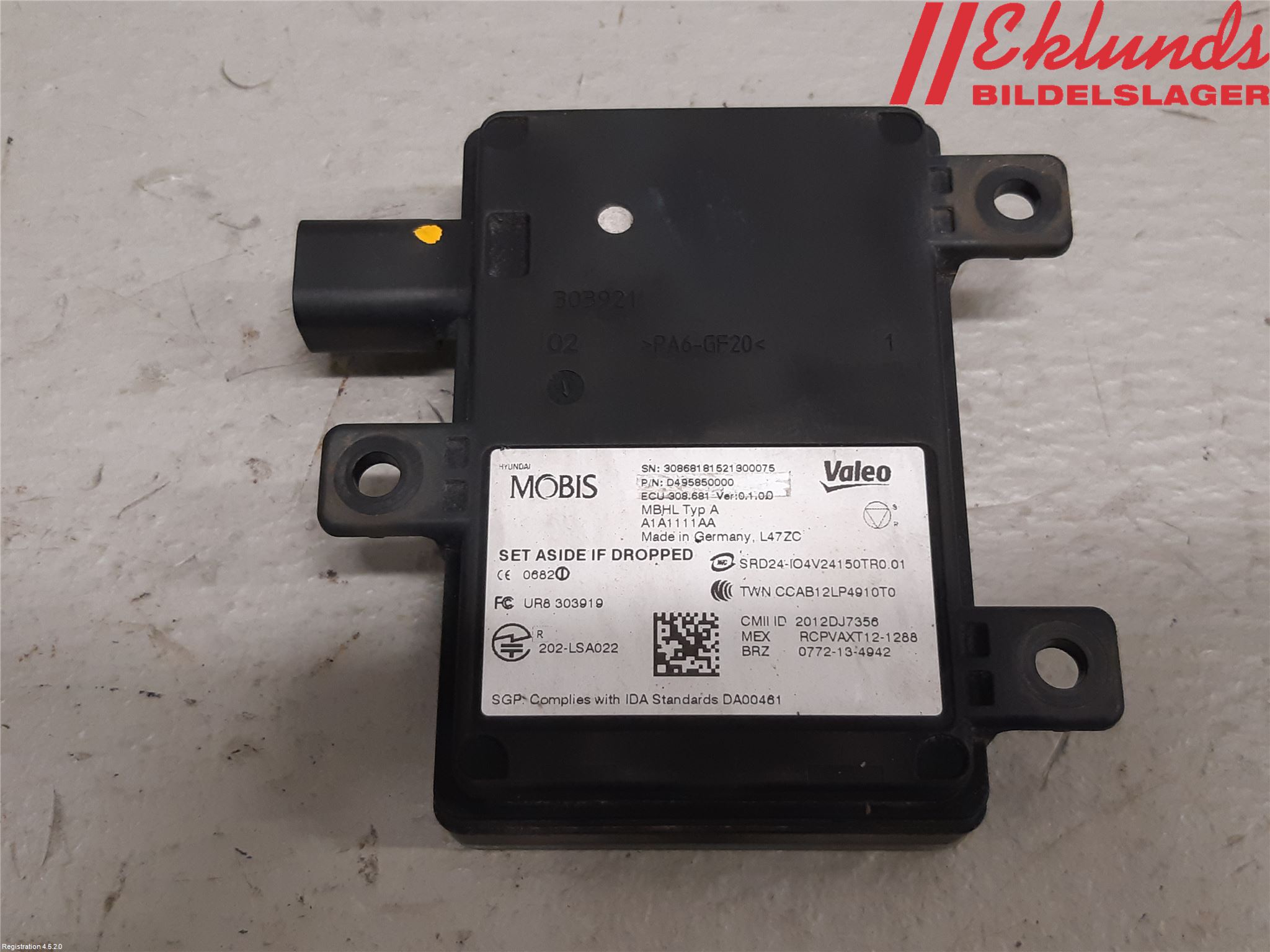 Kia OPTIMA 16-20 Sensor Aktivt Kollisionsskydd