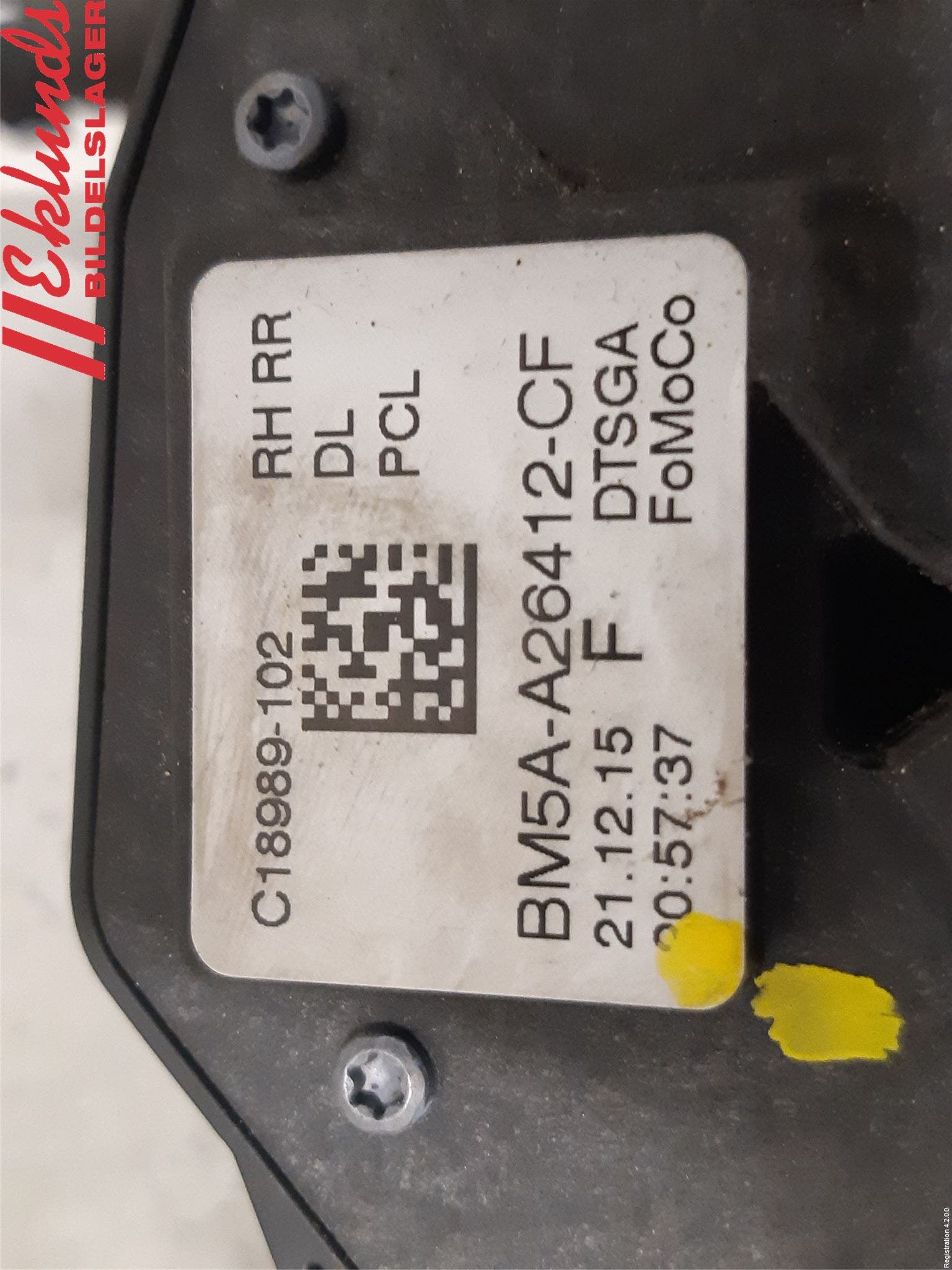 Ford MONDEO 15-22 Låskista-Dörrlås