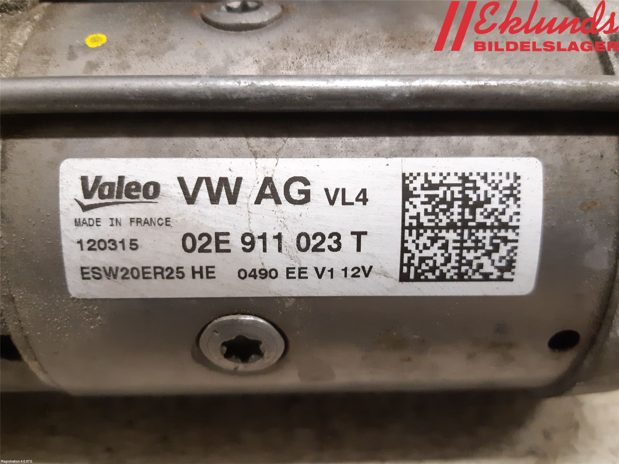 Volkswagen VW PASSAT 15-19 Startmotor Diesel