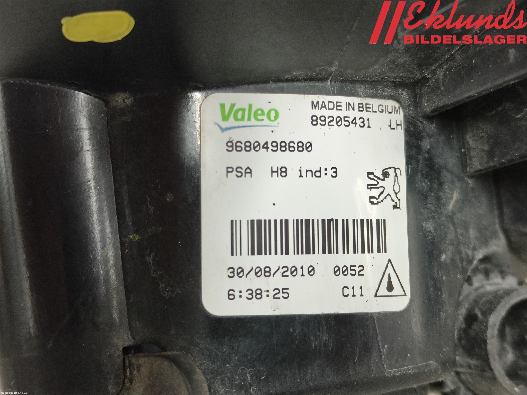 Peugeot 308 08-13 Dimljus-Varselljus Fram