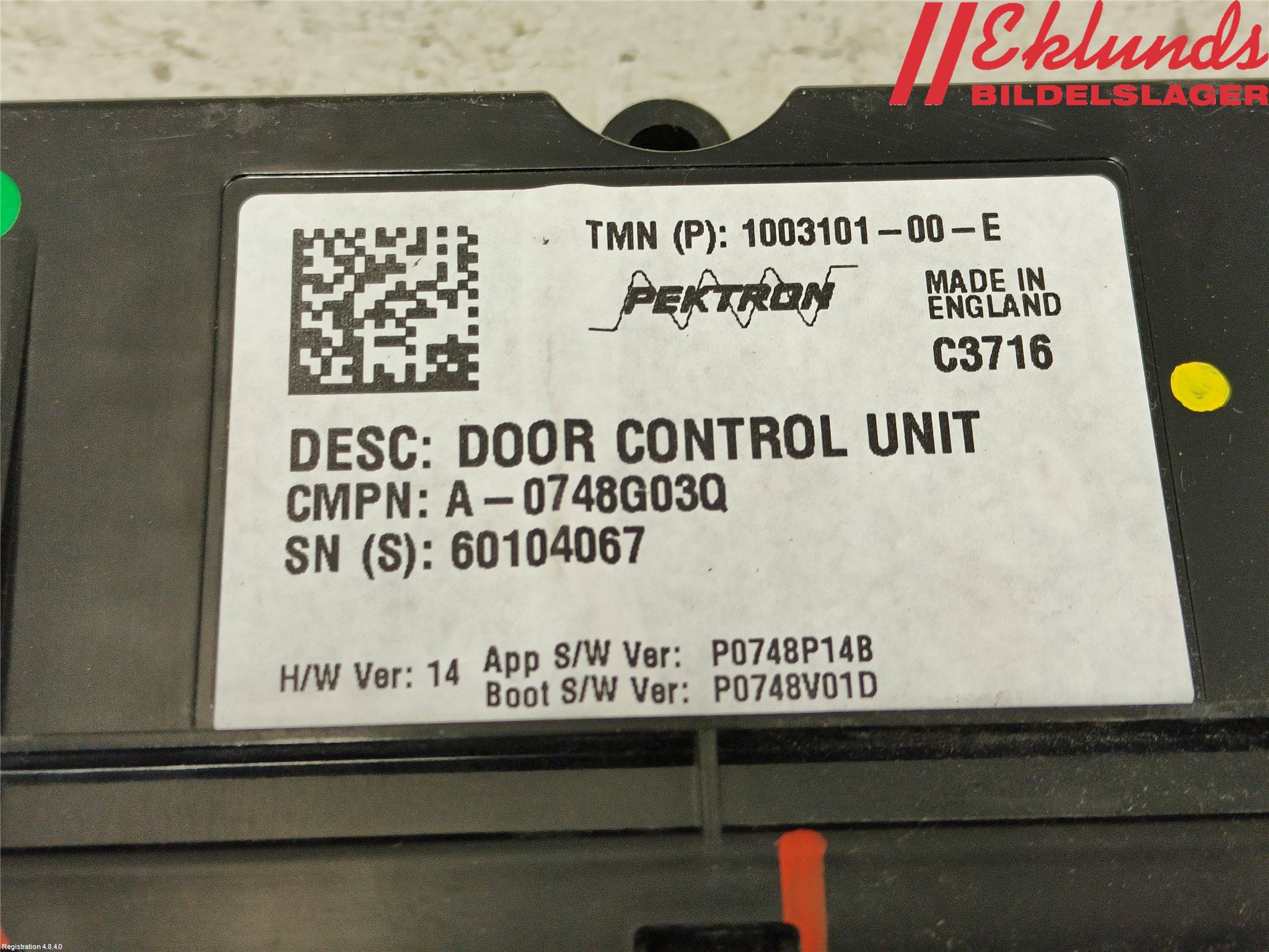 Tesla MODEL S 13- Styrenhet Dörr