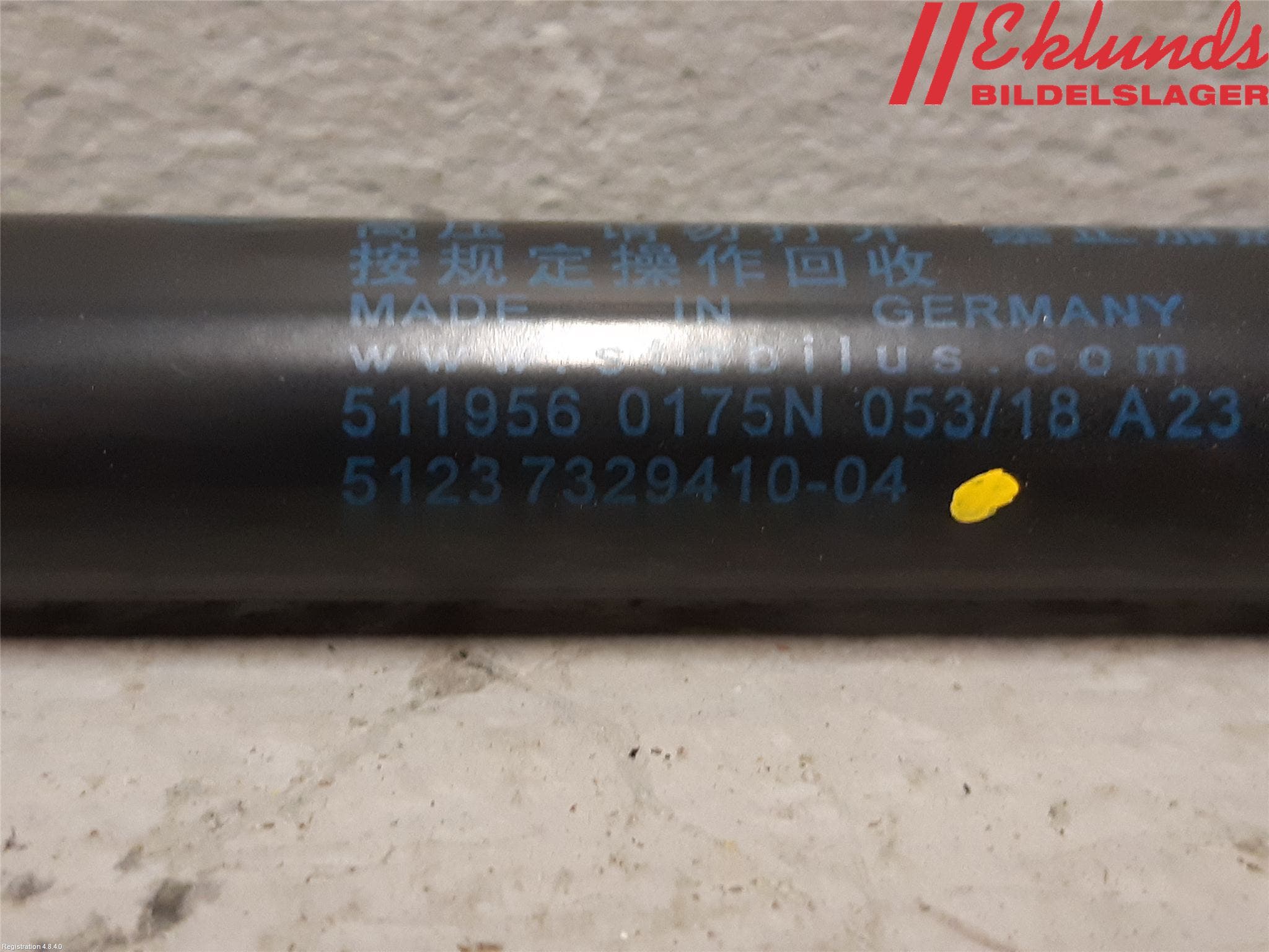 BMW X1 F48 15-22 Gasfjäder Motorhuv