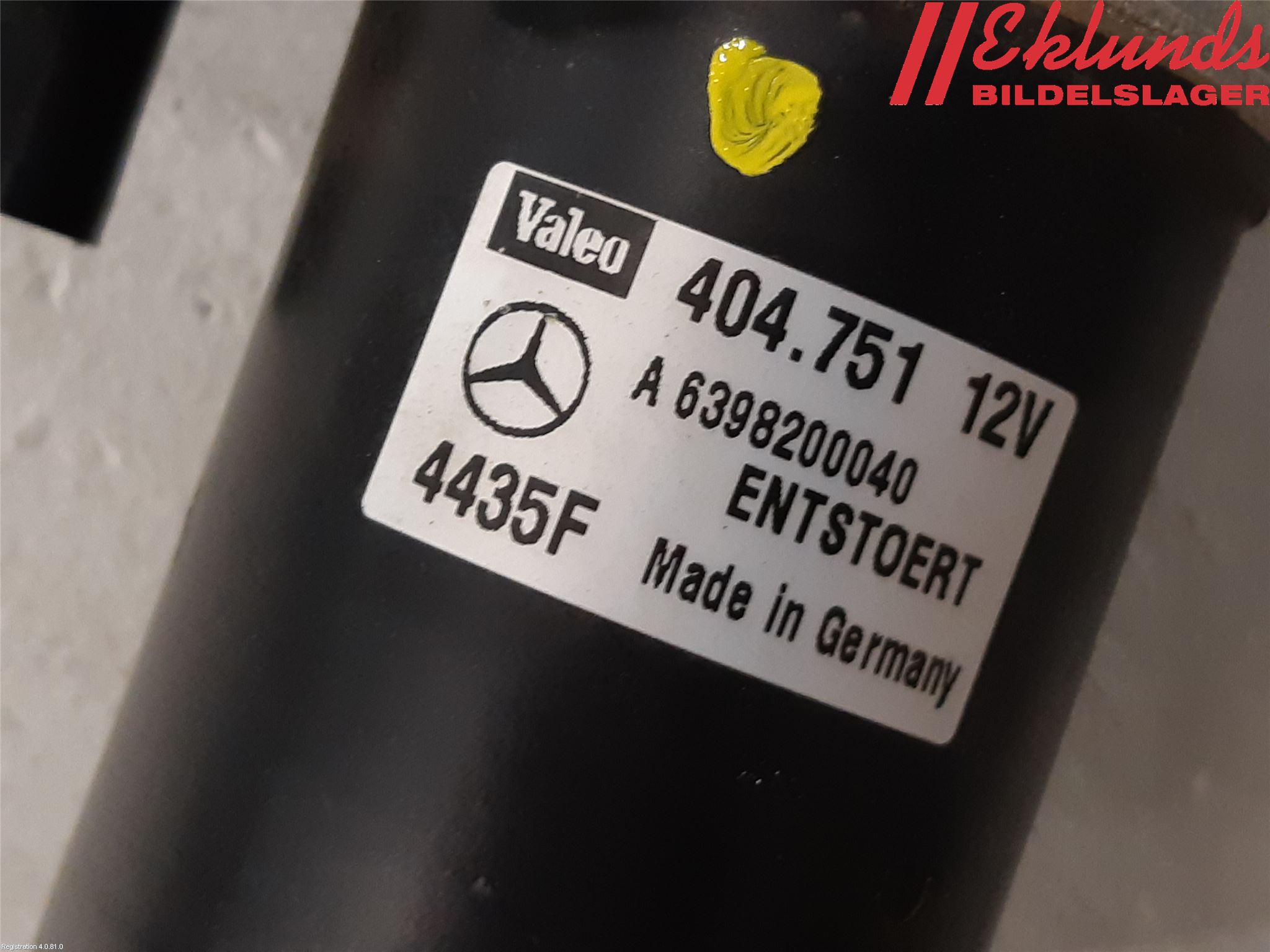 Mercedes-Benz MB VITO/VIANO (W639) 04-14 Torkarmekanism Vindruta