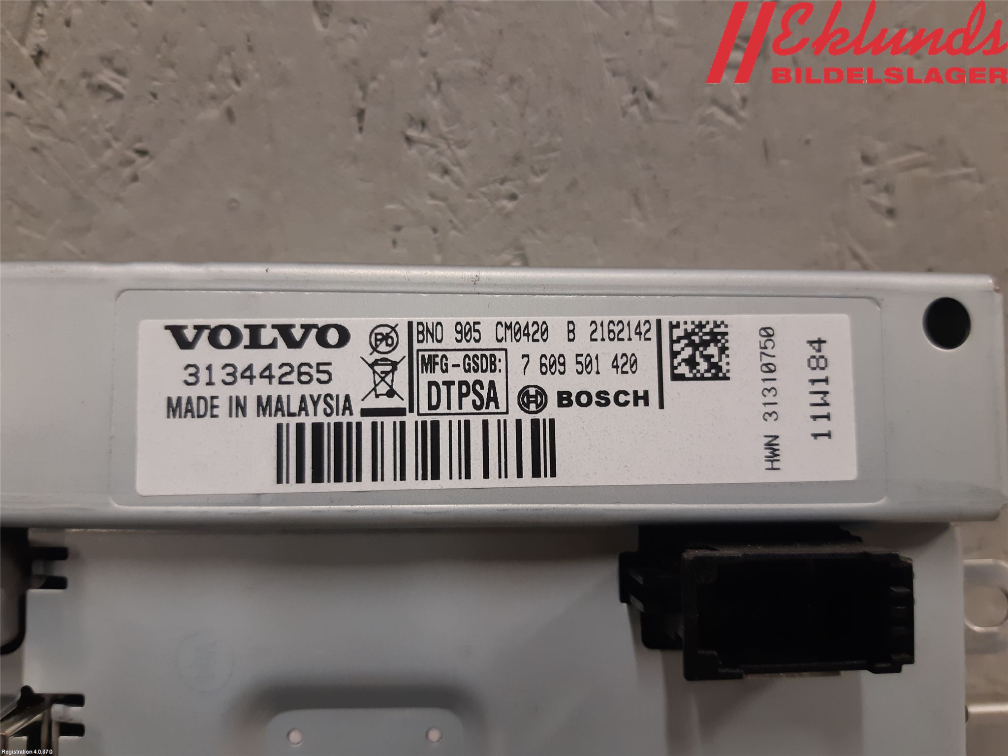 Volvo V70 08-13 Multifunktionsdisplay