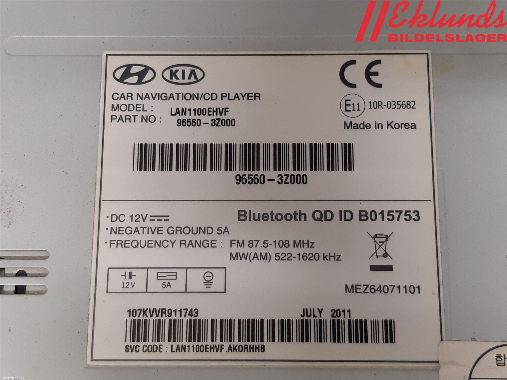 Hyundai i40 08-15 Cd Radio - Multimediapanel