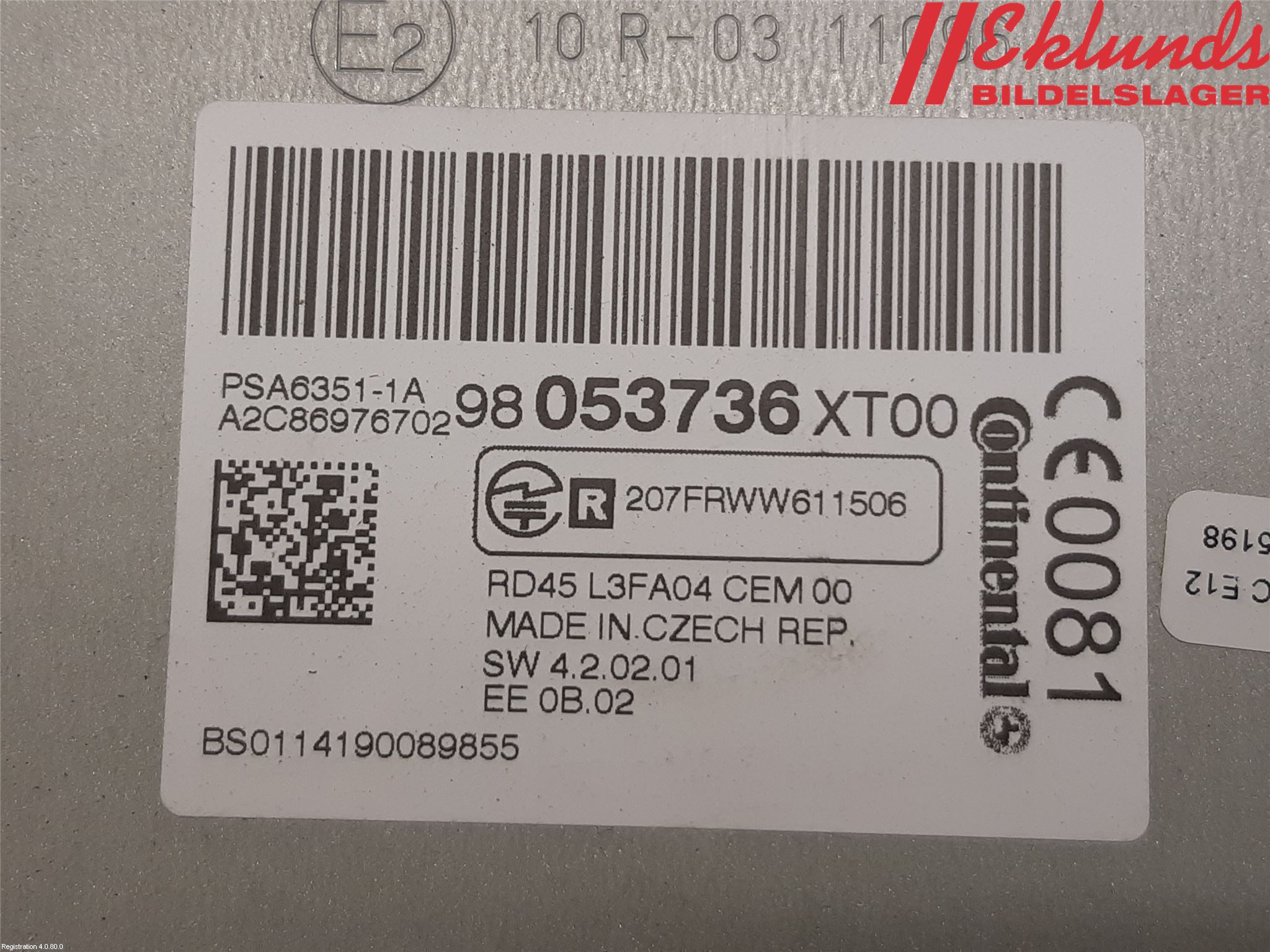 Citroen BERLINGO 08-18 Cd Radio - Multimediapanel