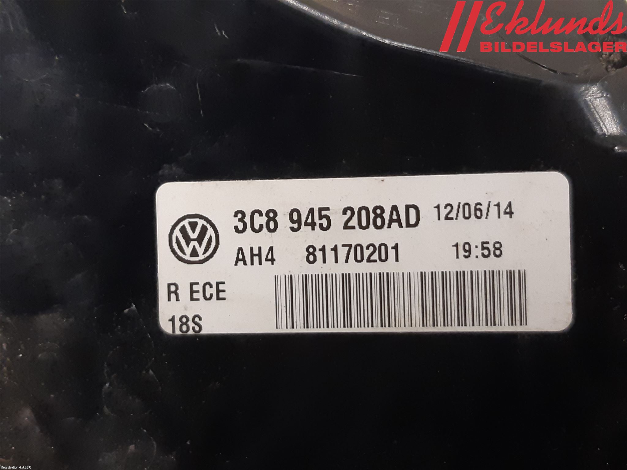 Volkswagen VW PASSAT CC 08-16 Bakljus Höger