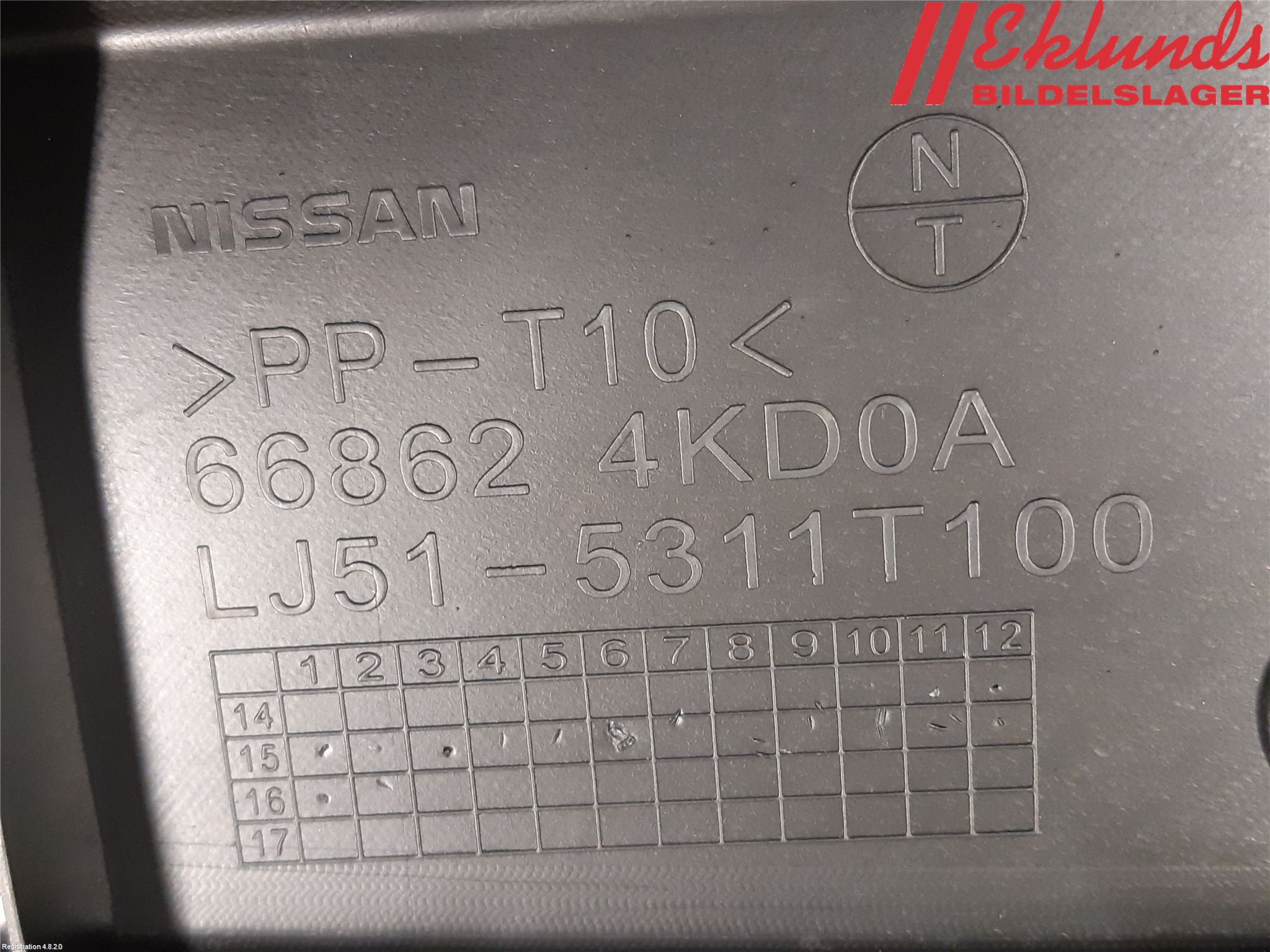 Nissan NAVARA 05-16 Torpedplåt-Torpedplast