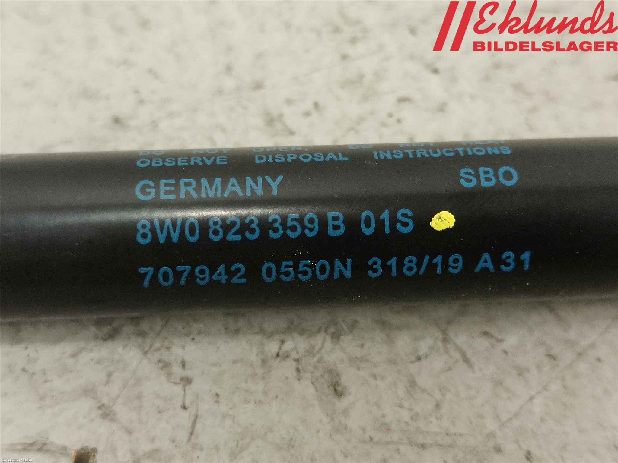 Audi A4/S4 B9 20- Gasfjäder Motorhuv