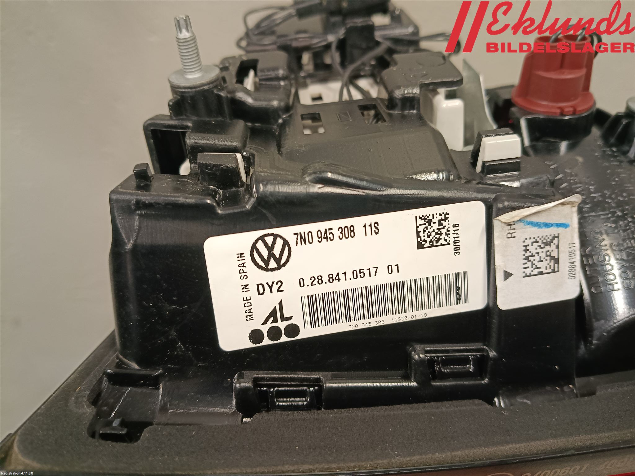 Volkswagen VW SHARAN 11- Bakljus Lucka Hö