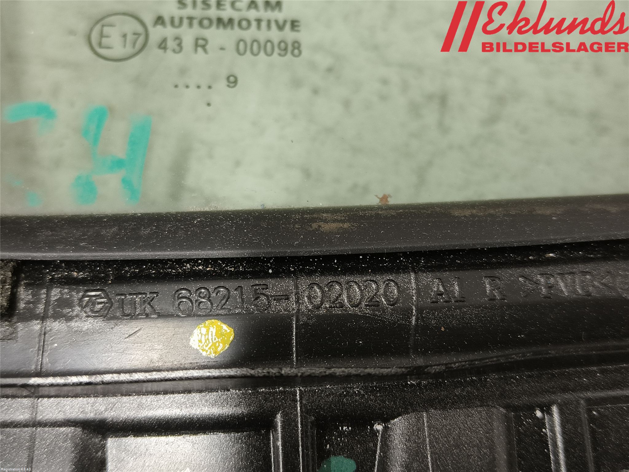 Toyota COROLLA 19- Dörruta Fram Lilla Hö