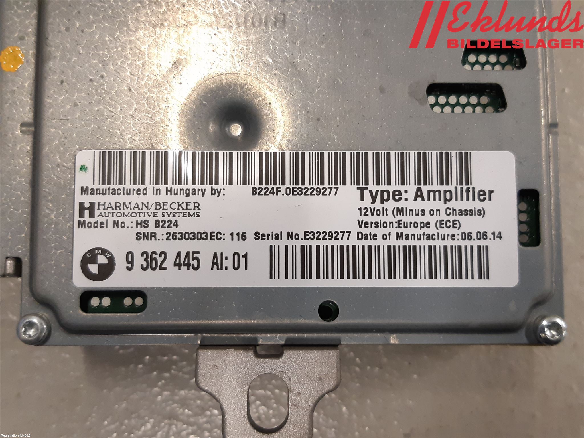 BMW 4 F32/F33/F82/F83 13-20 Radio-Stereo Förstärkare