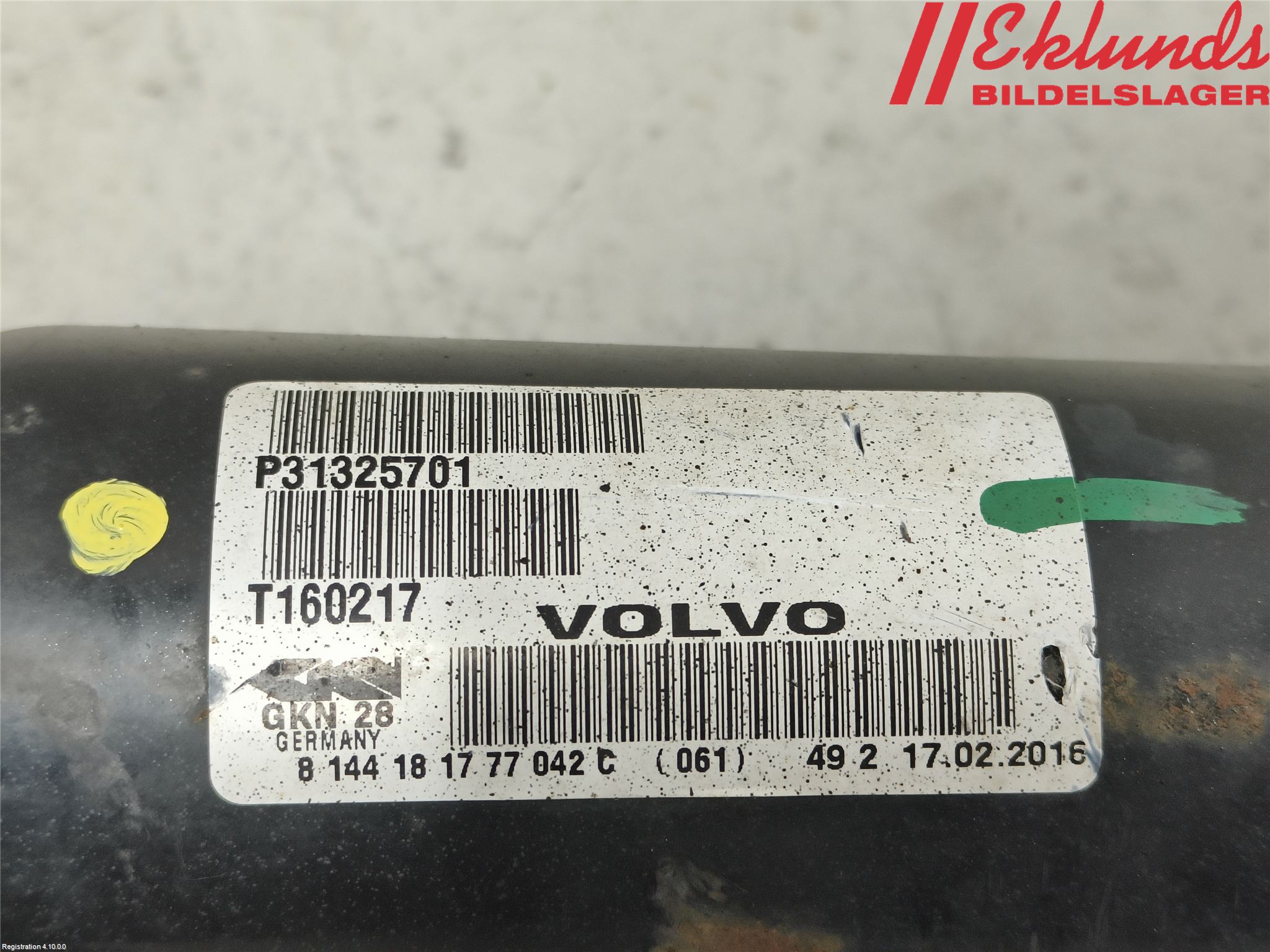 Volvo XC60 14-17 Drivaxel Fram Vänster