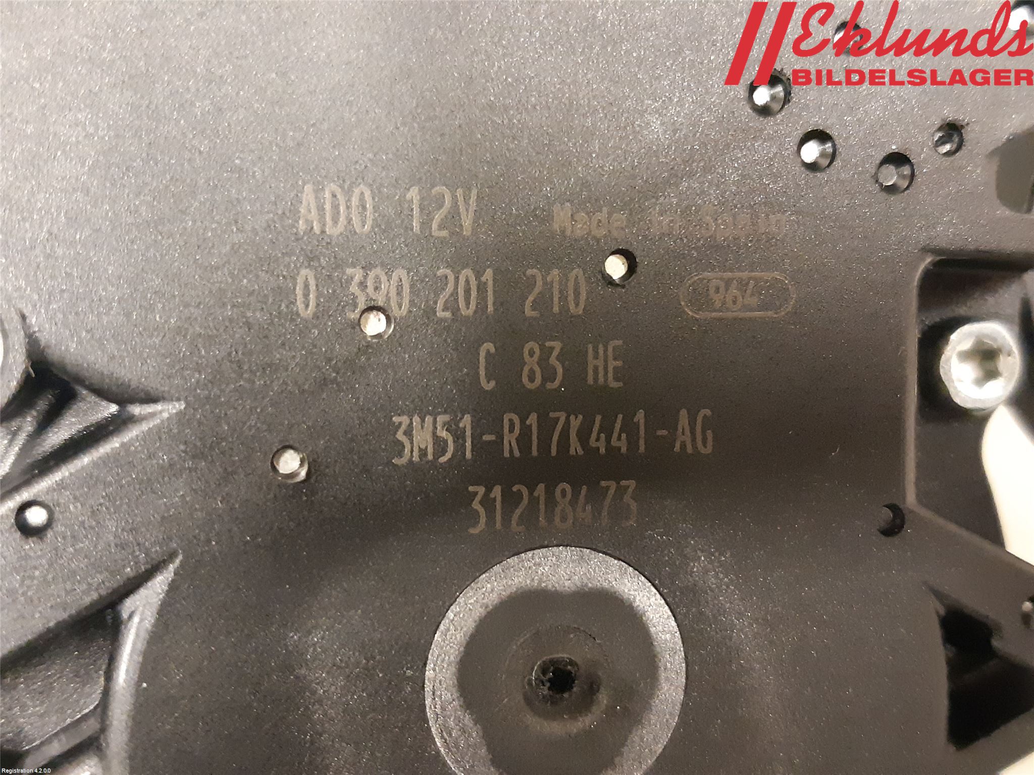 Ford S-MAX 06-15 Torkarmotor Baklucka