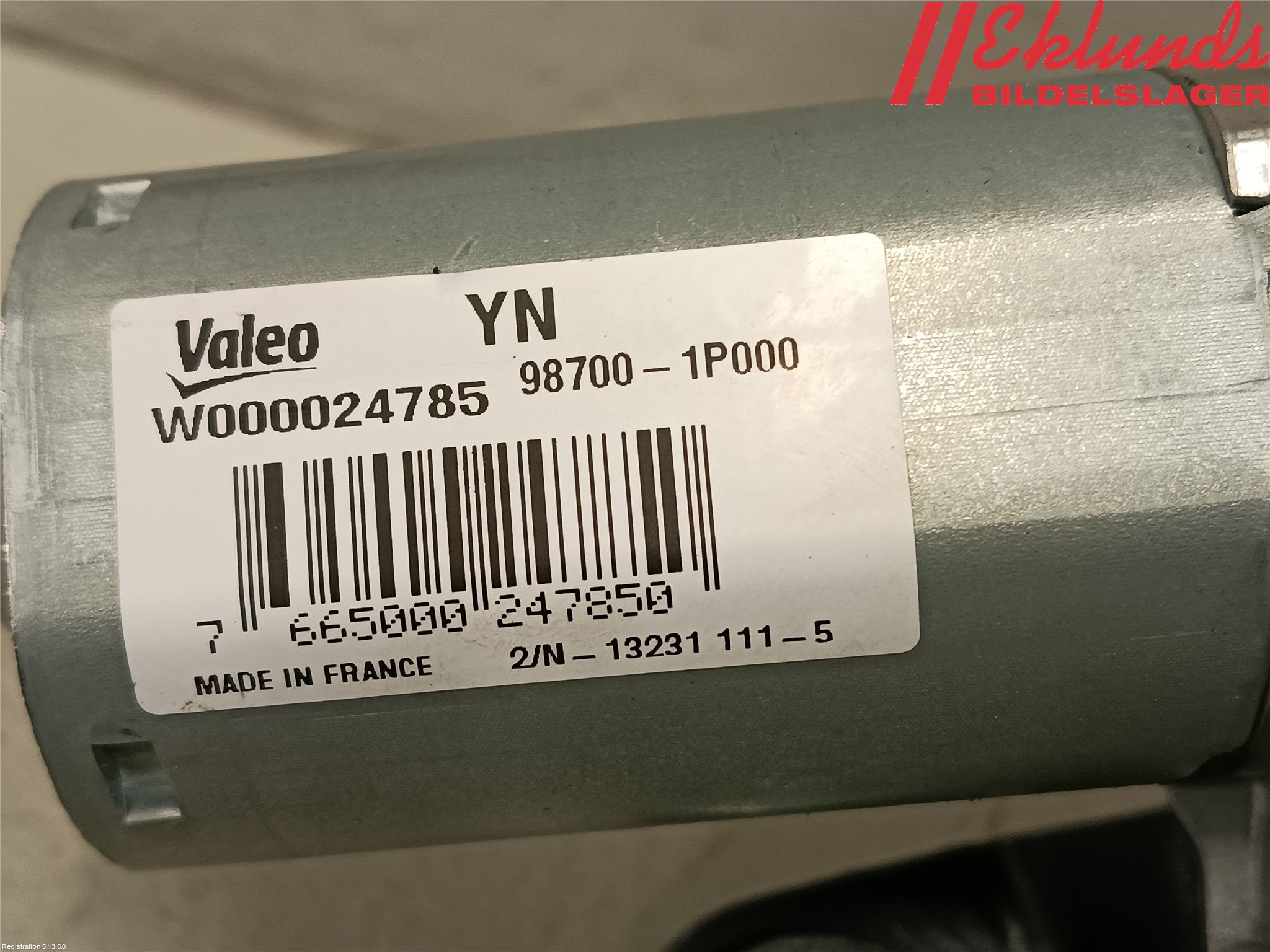 Kia VENGA 10-19 Torkarmotor Baklucka