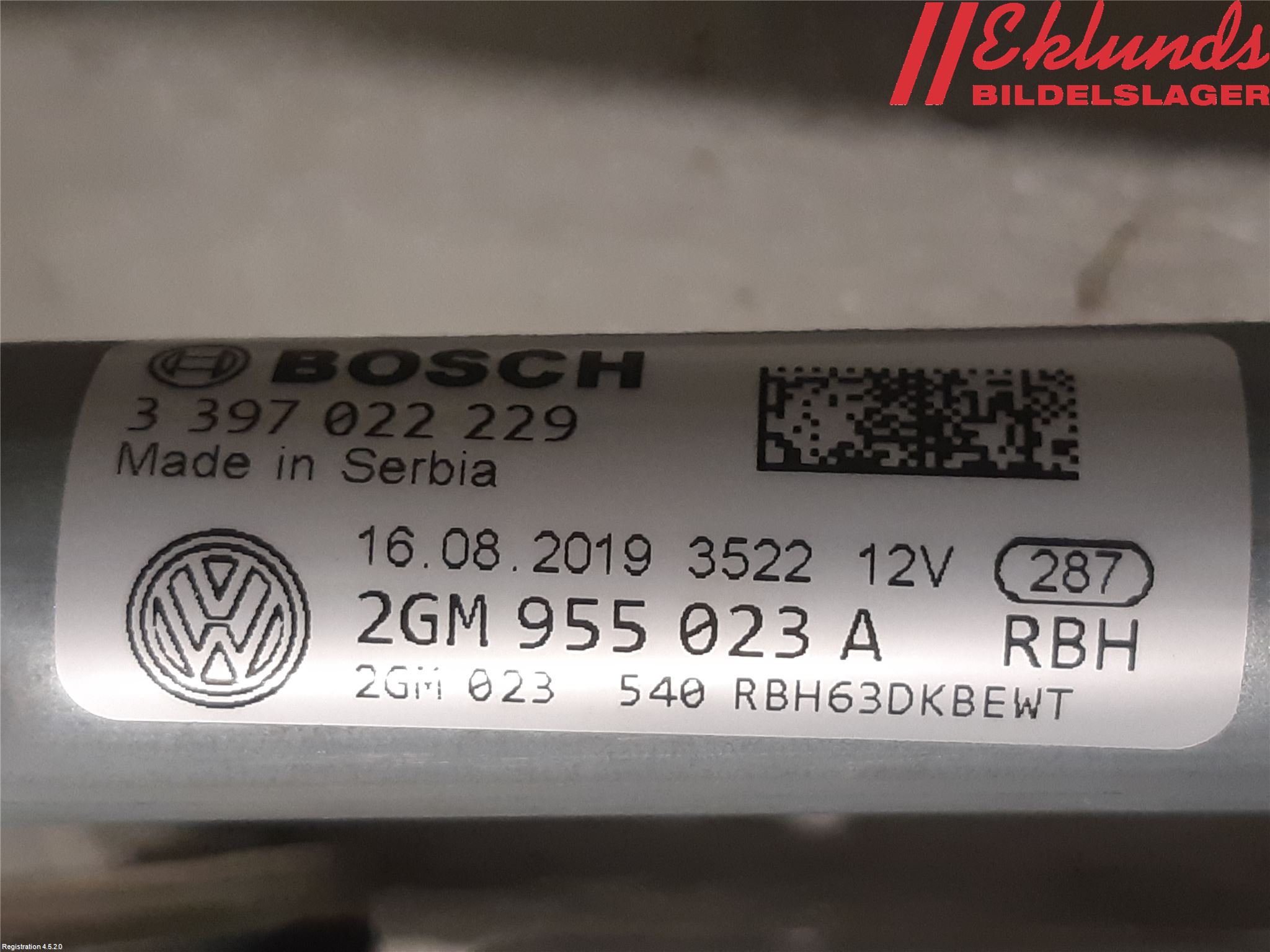 Volkswagen VW T-CROSS 19- Torkarmekanism Vindruta