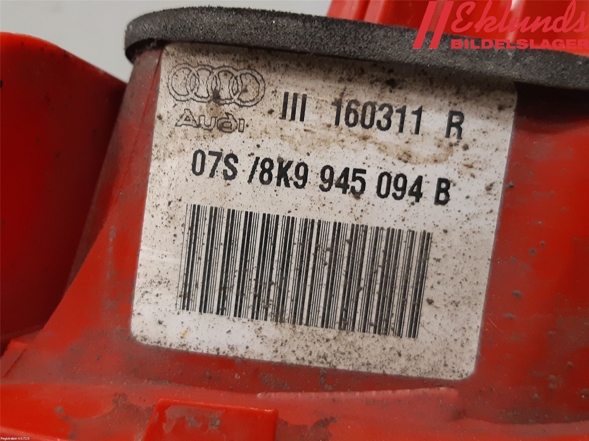Audi A4/S4 08-11 Bakljus Lucka Hö
