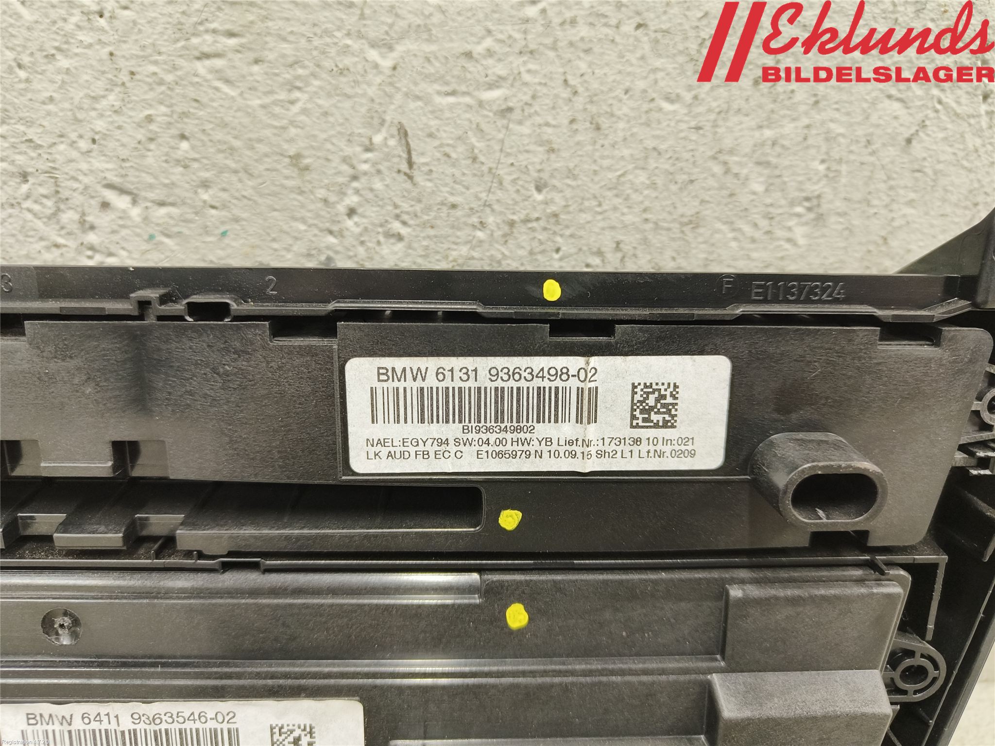 BMW 3 F30/F31/F80 12-19 Ac Styrenhet Ac Manöveren