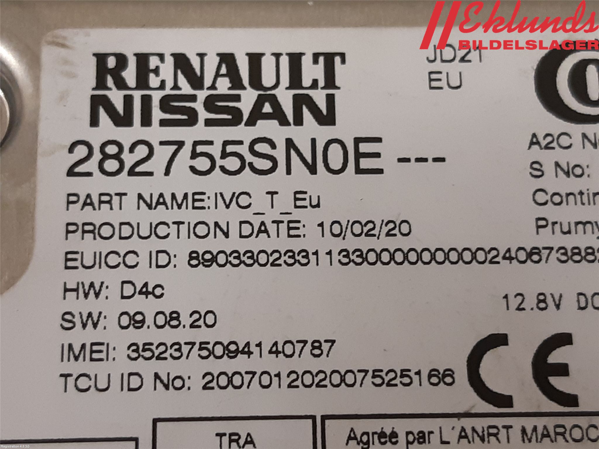 Nissan LEAF 18- Styrenhet Tal