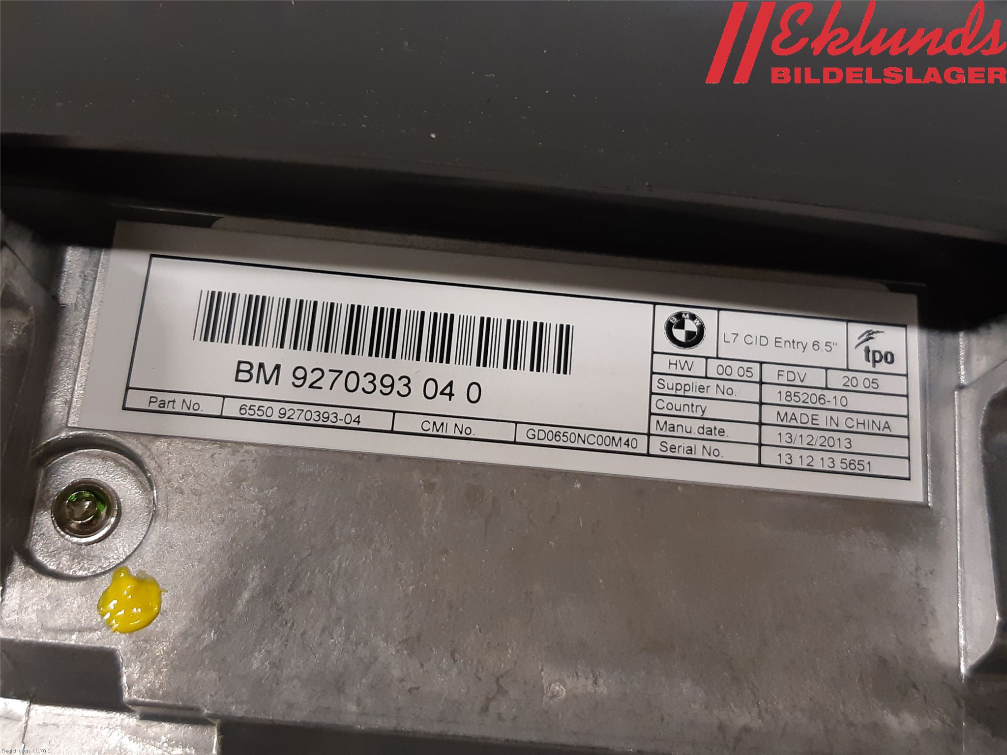 BMW 3 F30/F31/F80 12-19 Multifunktionsdisplay