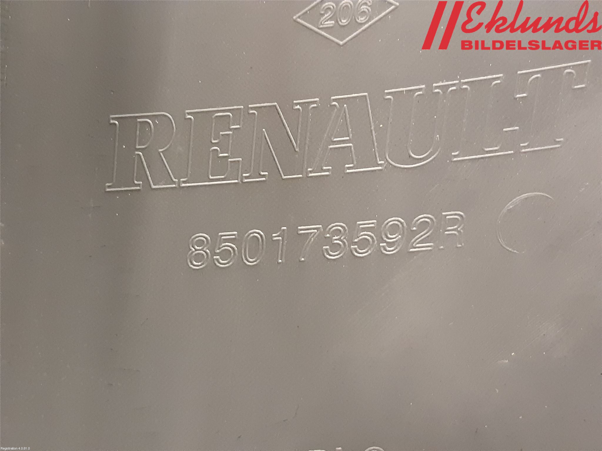 Renault CAPTUR 13-19 Stötfångarbeklädnad Bak