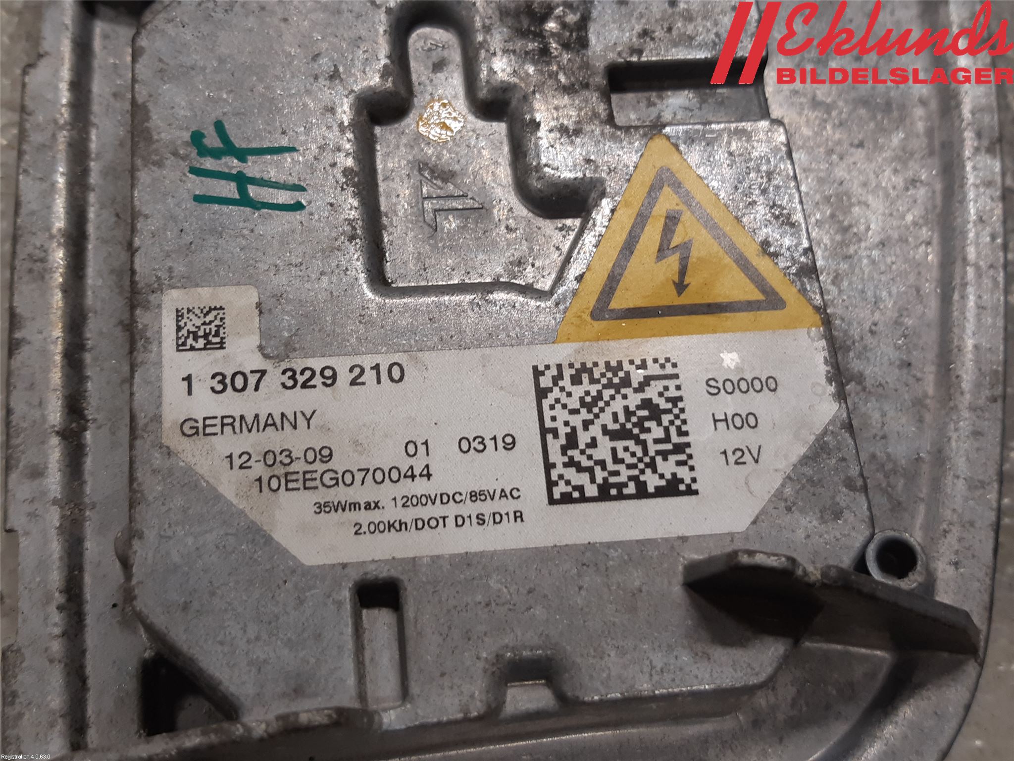 Volvo V50 08-12 Styrenhet Strålkastare