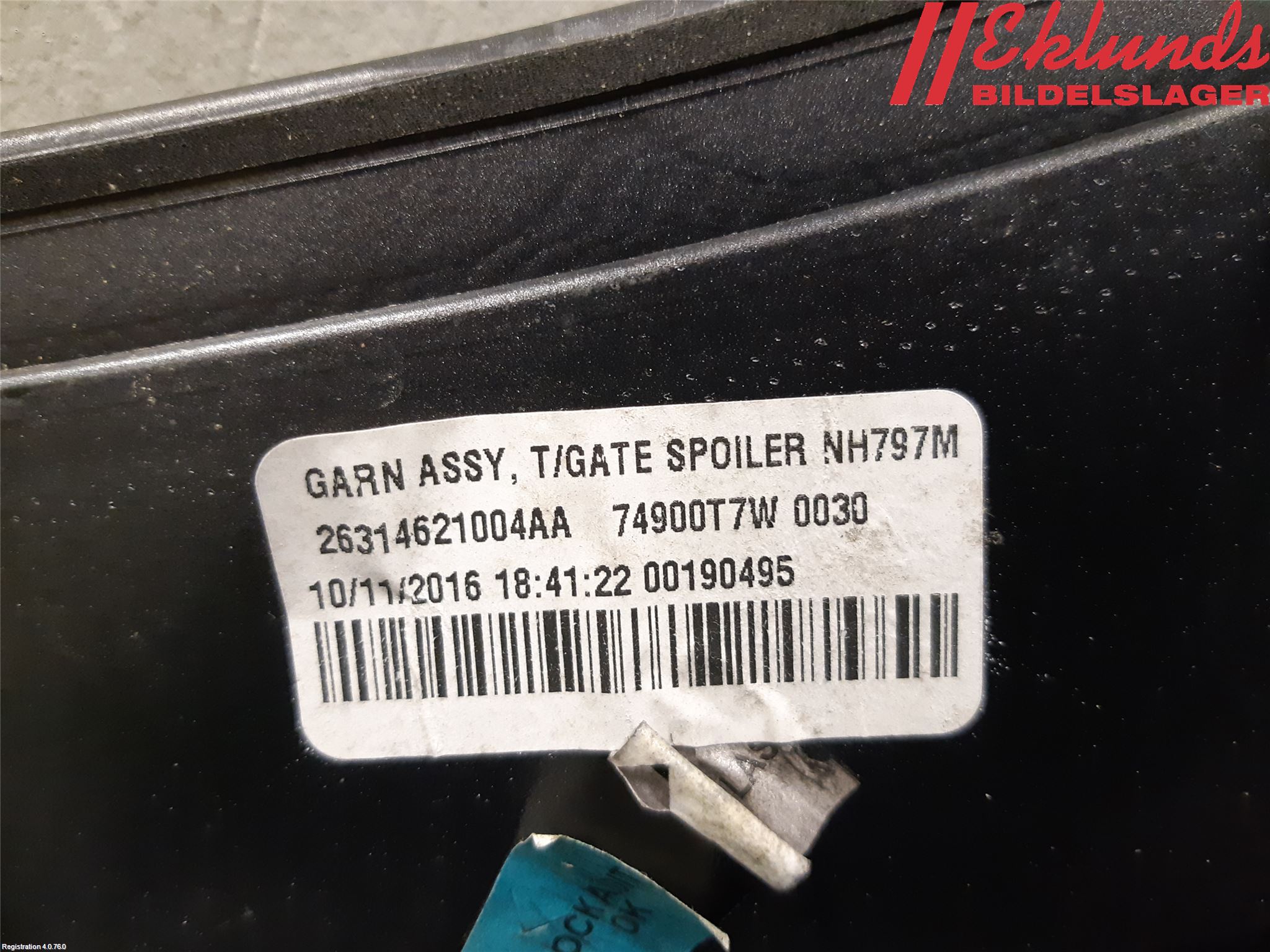 Honda HR-V 15-21 Spoiler Baklucka