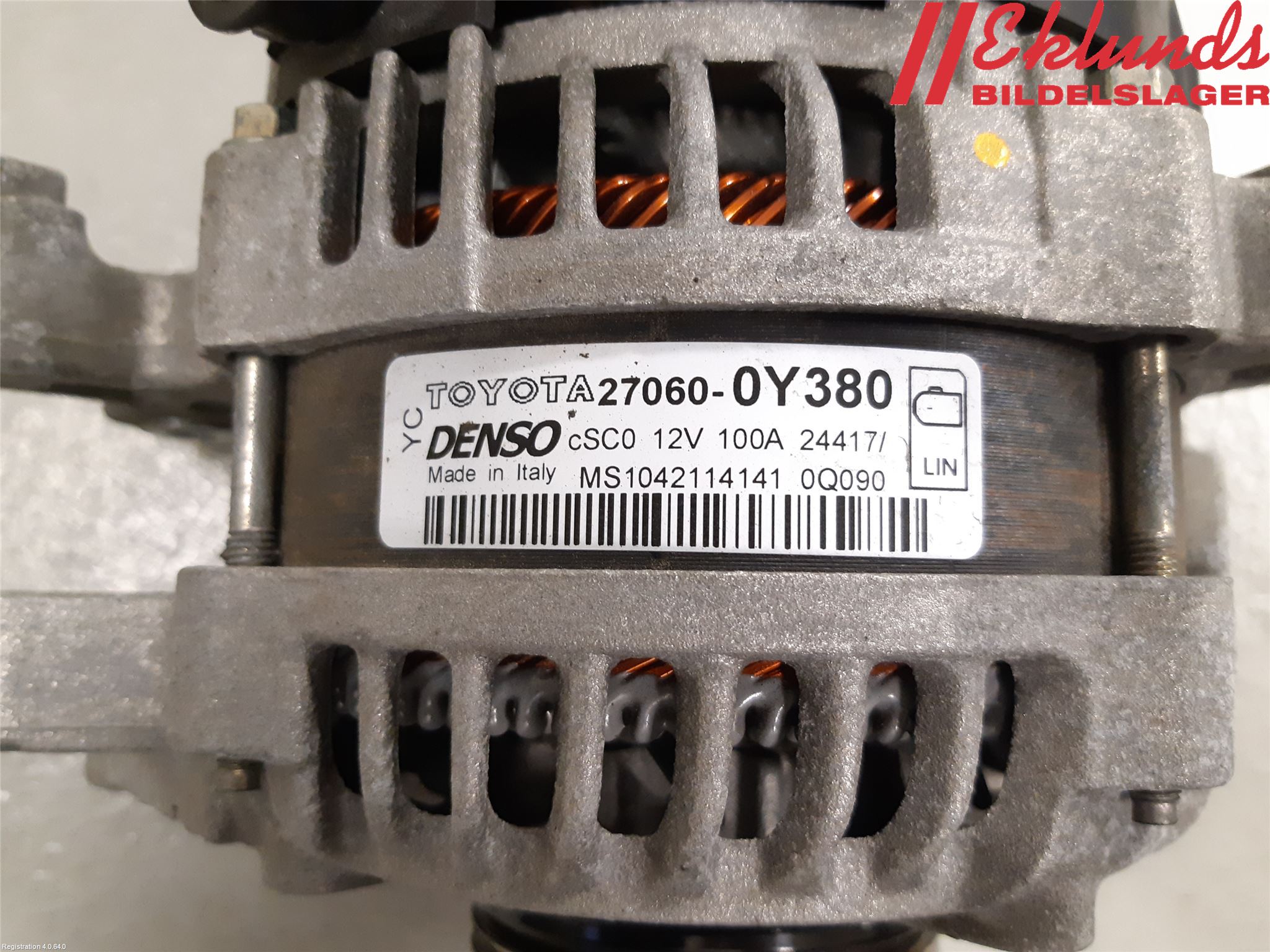 Toyota YARIS XP130 15-20 Generator