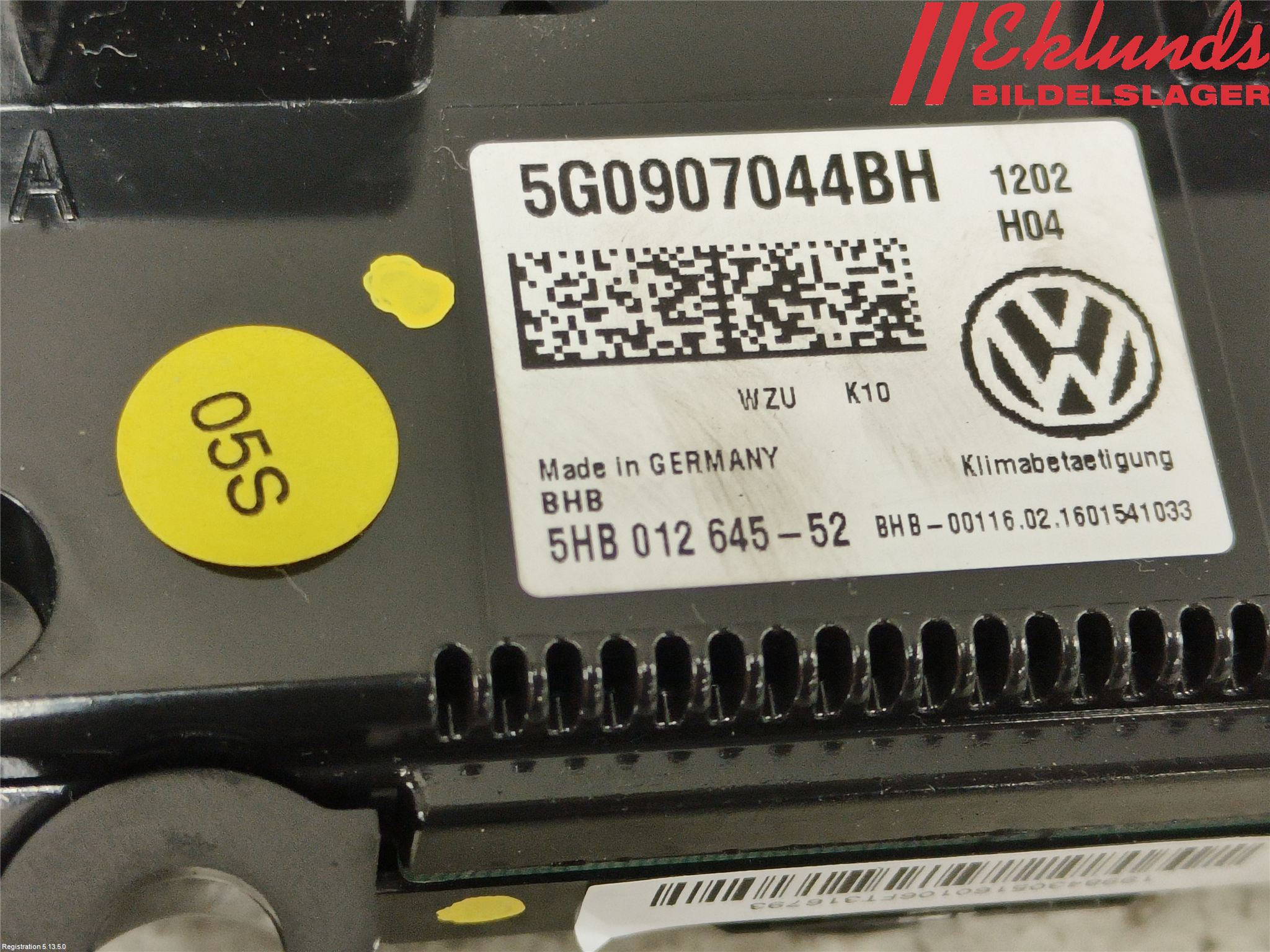 Volkswagen VW PASSAT 15-19 Ac Styrenhet Ac Manöveren