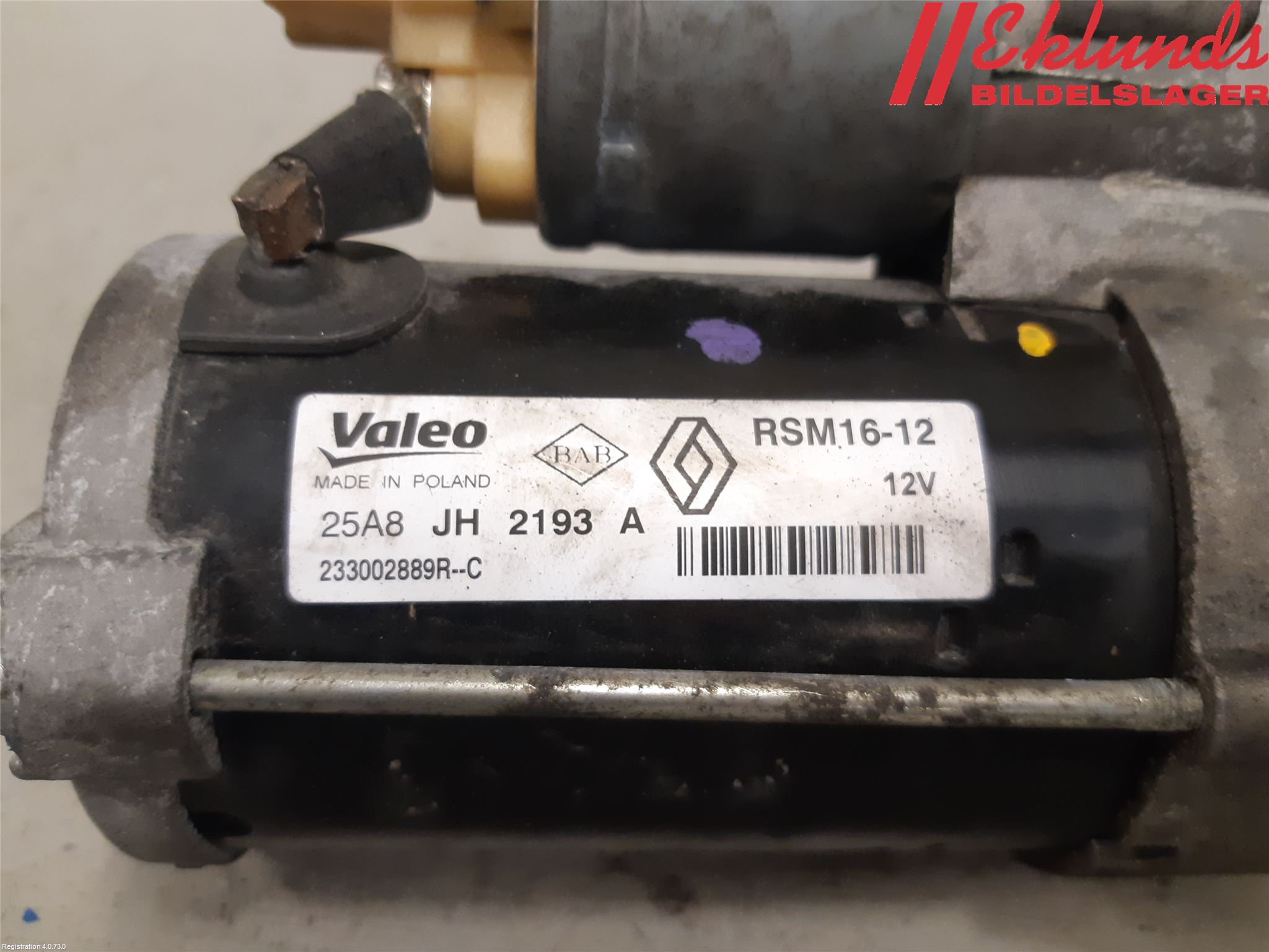 Renault TRAFIC/E-TECH 15- Startmotor Diesel