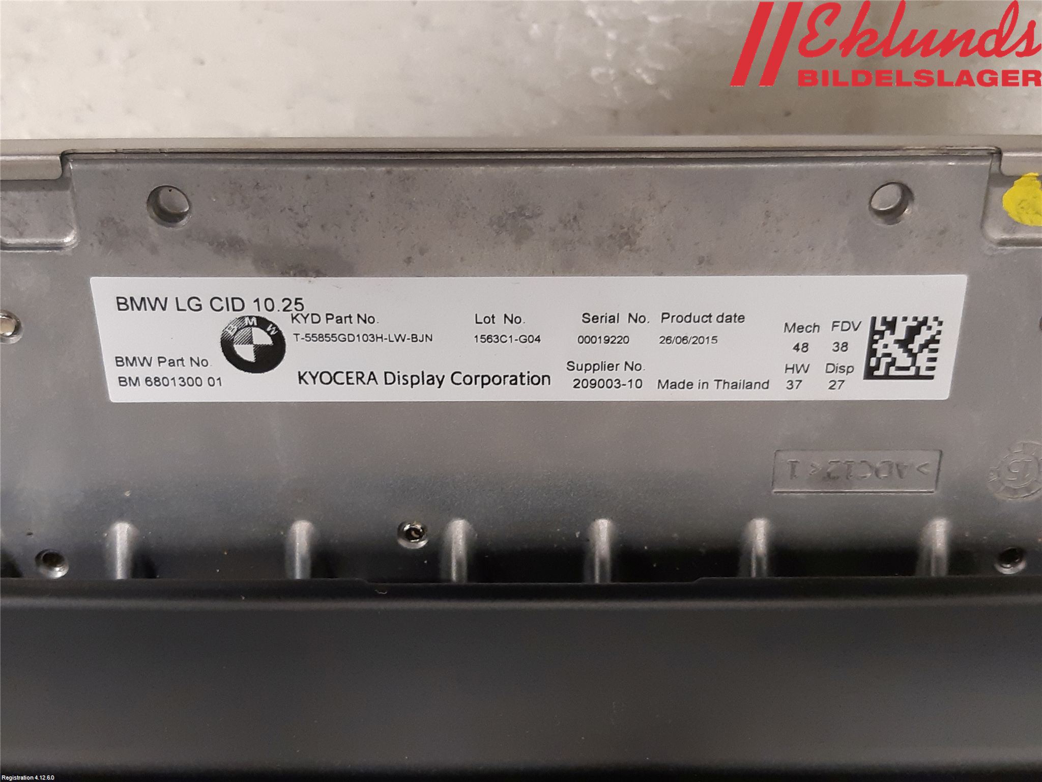 BMW 7 G11/G12 15-22 Cd Radio - Multimediapanel