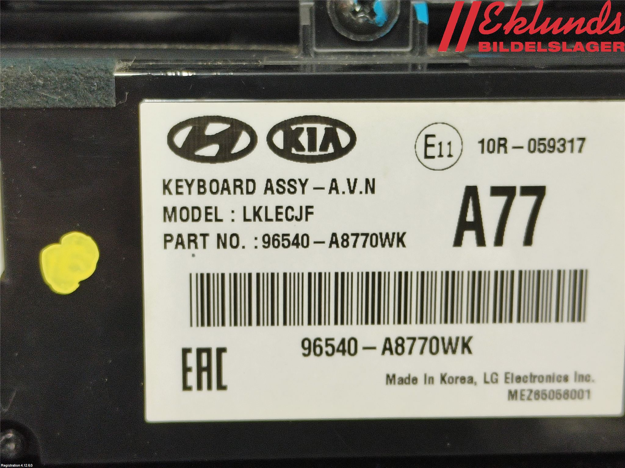 Kia OPTIMA 16-20 Ac Styrenhet Ac Manöveren