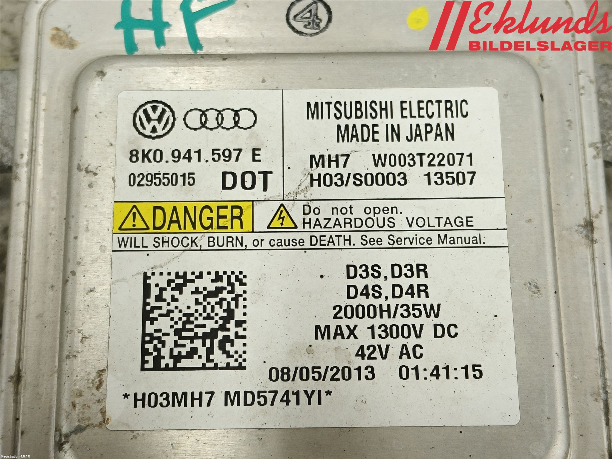 Audi A1/S1 11-18 Styrenhet Strålkastare