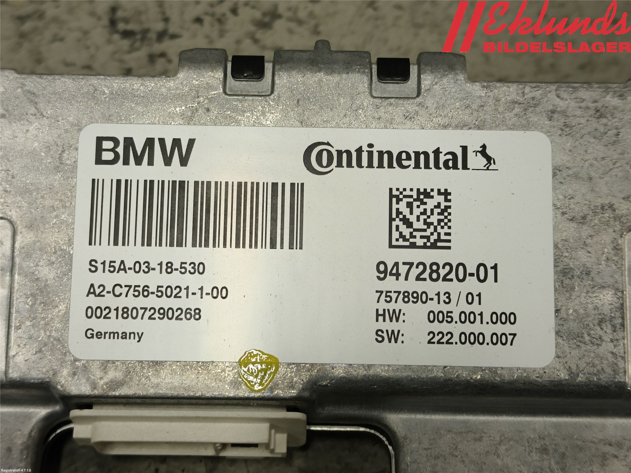 BMW X3 G01 18- Parkeringshjälp Kamera