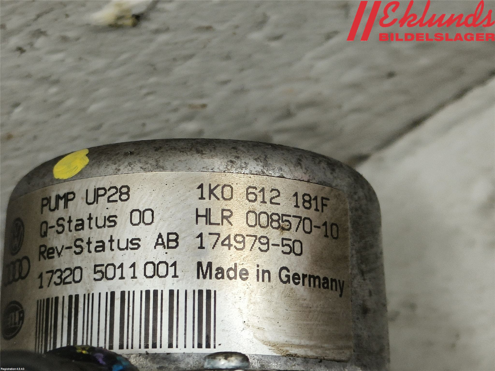 Volkswagen VW POLO VI 18->> Vakuumpump