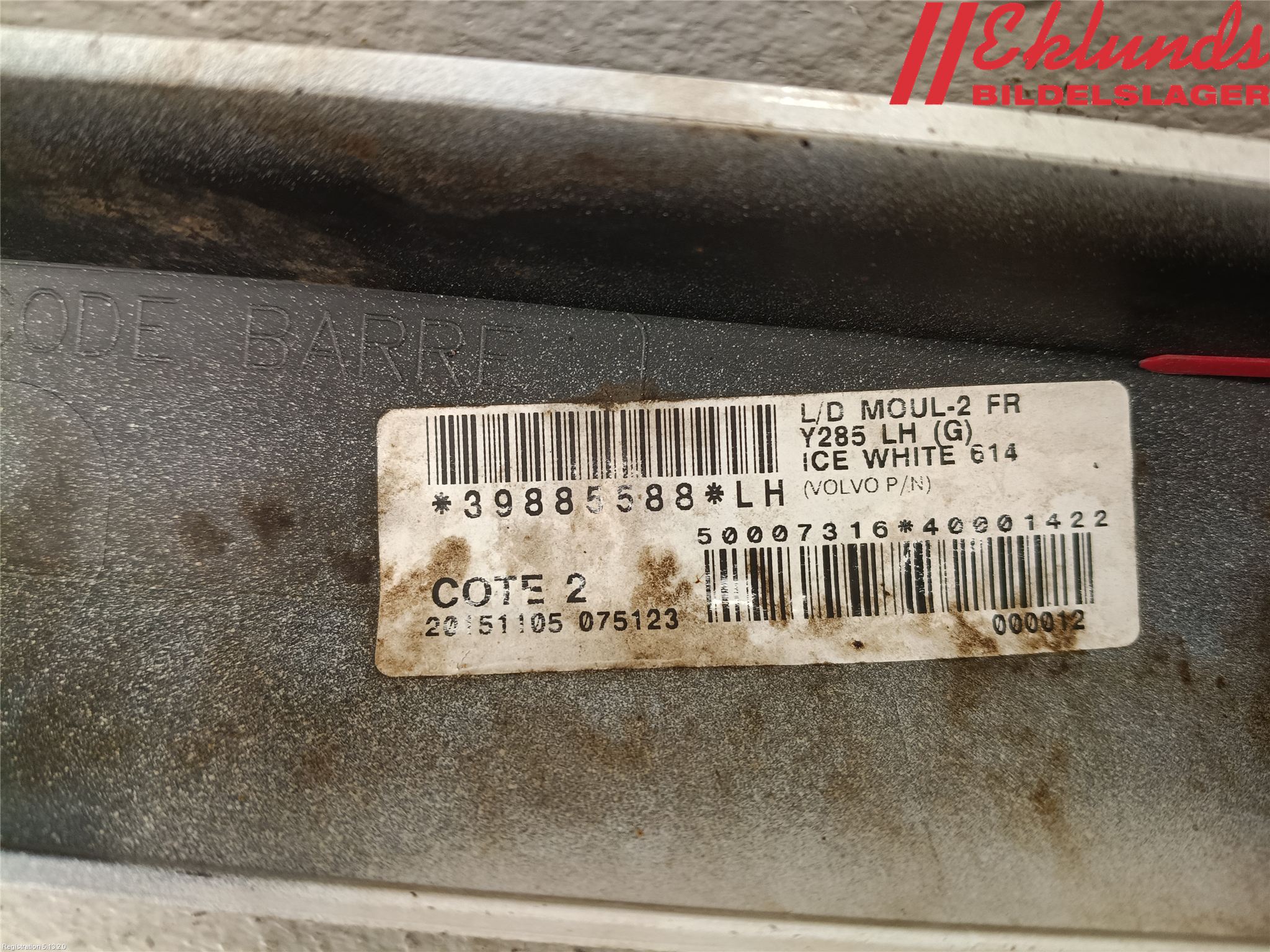 Volvo V70 14-16 Dörr Dekorlist Fram Vä