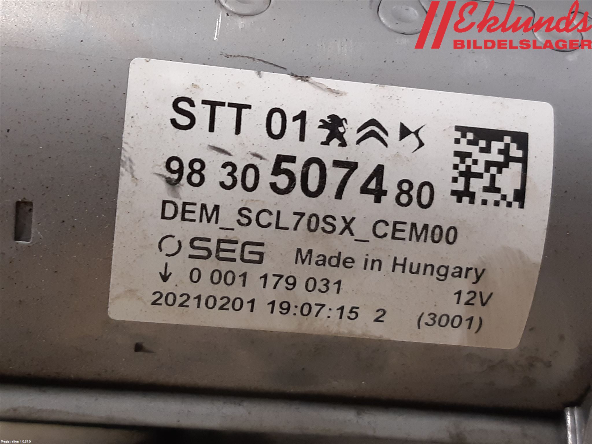 Peugeot 308 14-21 Startmotor