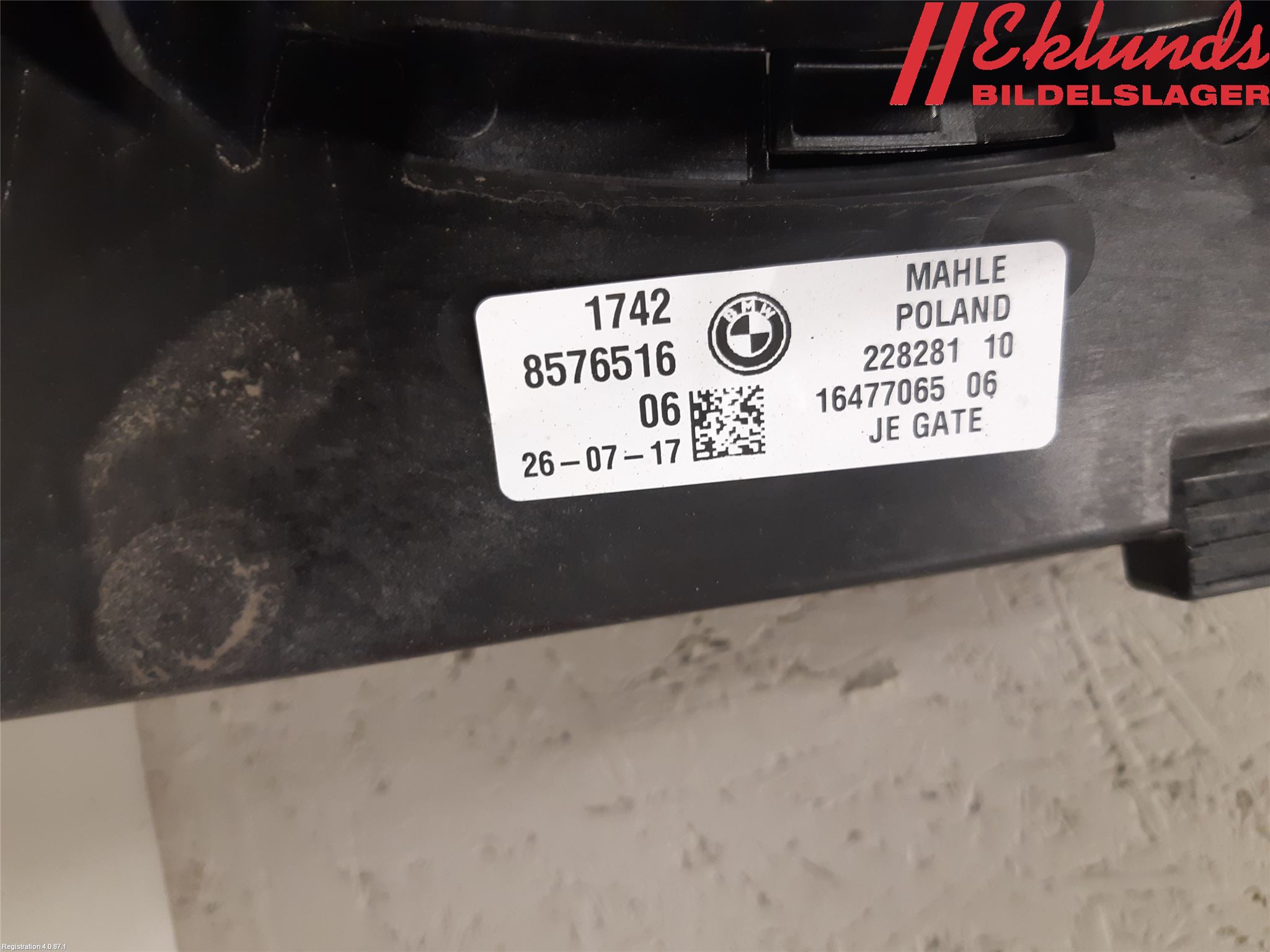 BMW 5 G30/G31/F90 17-23 Kylfläkt El