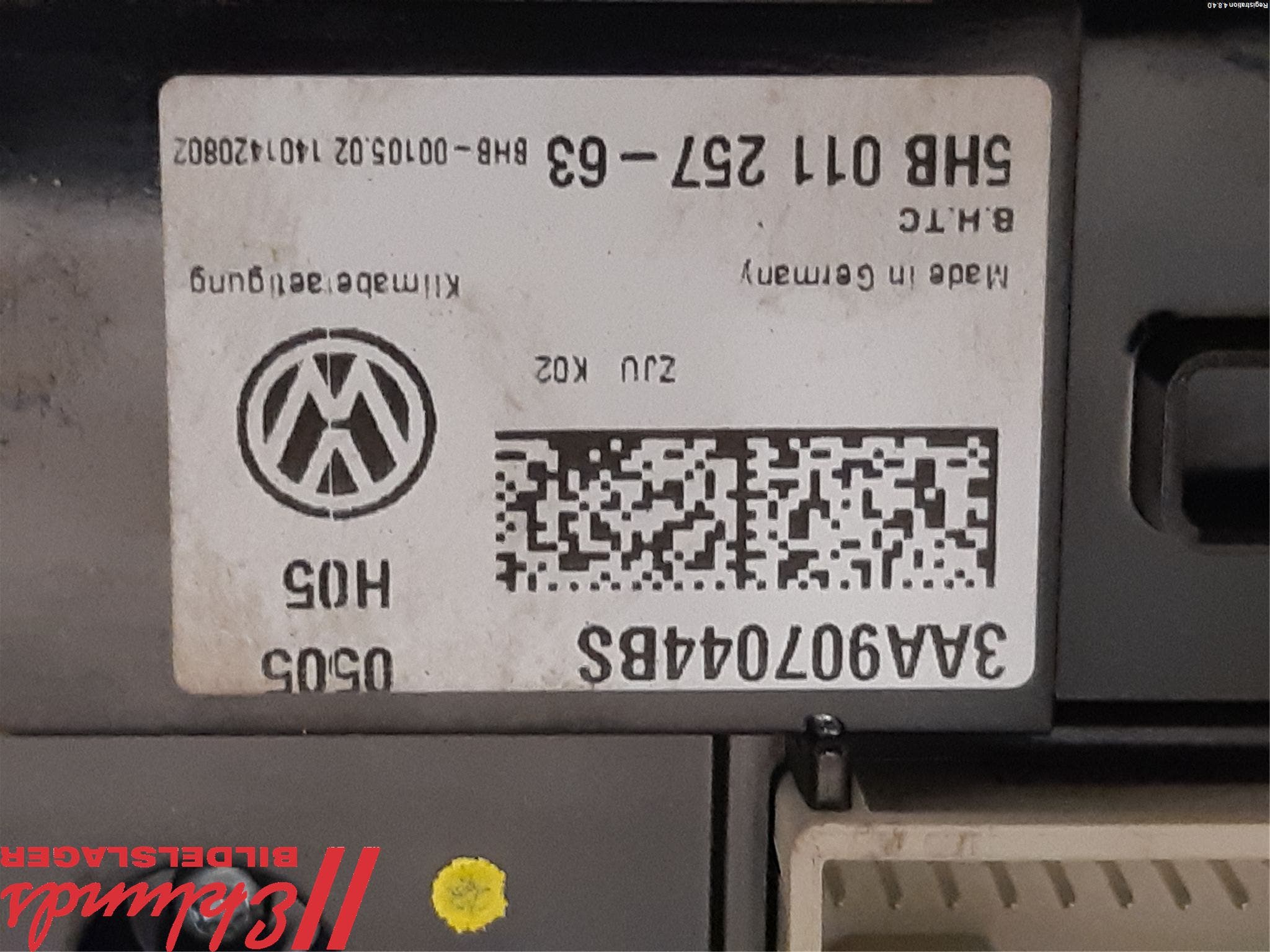 Volkswagen VW PASSAT 11-14 Ac Styrenhet Ac Manöveren