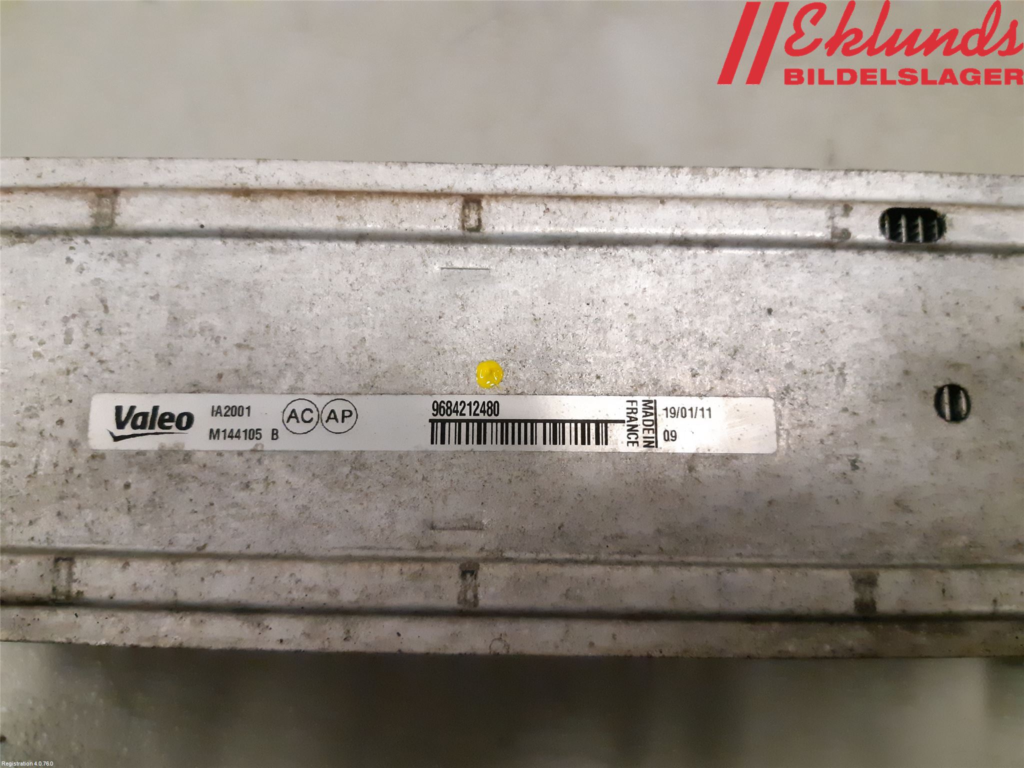 Citroen BERLINGO 08-18 Laddluft-Intercooler Kyl