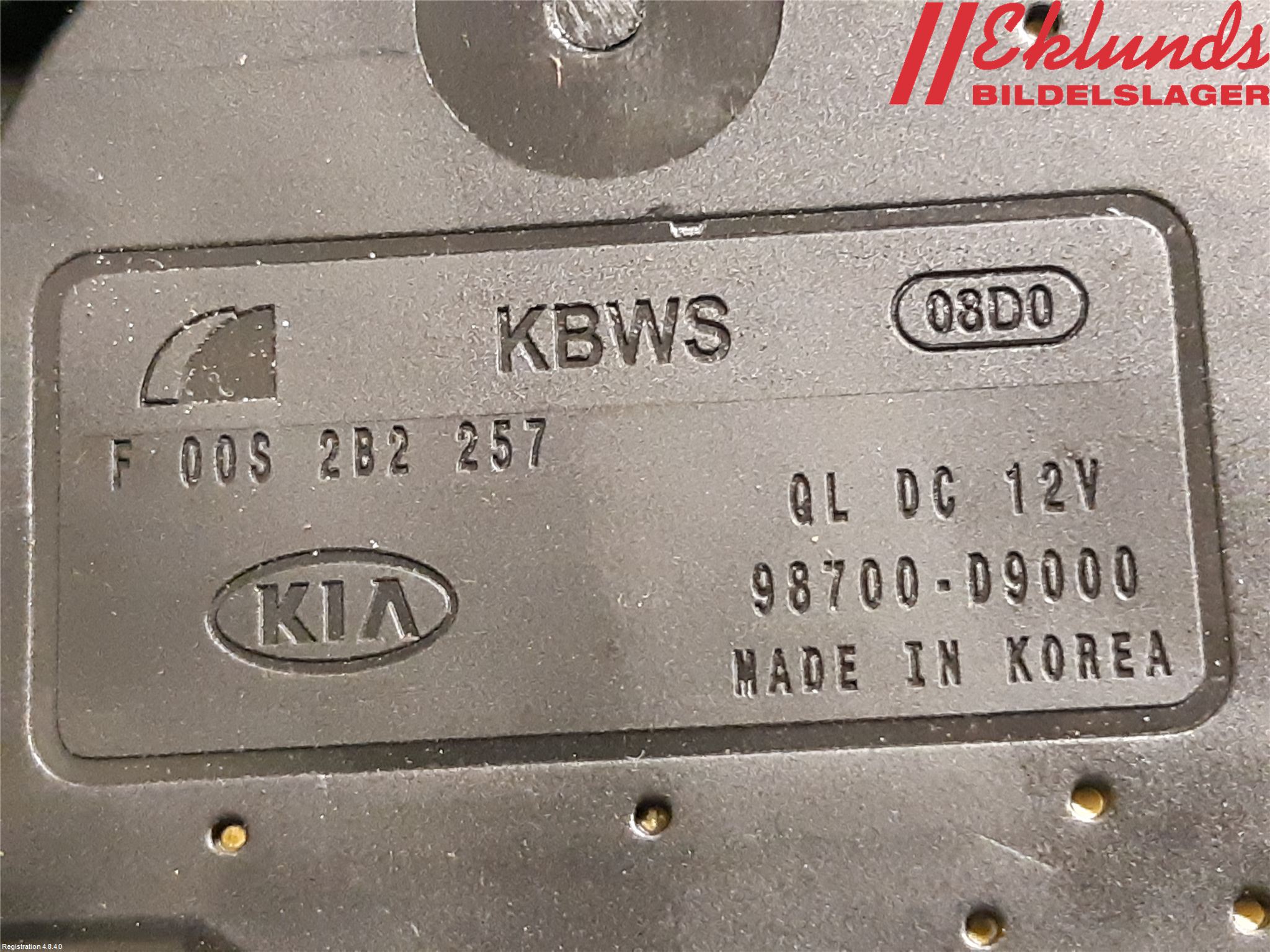 Kia SPORTAGE (QL) 16-21 Torkarmotor Baklucka