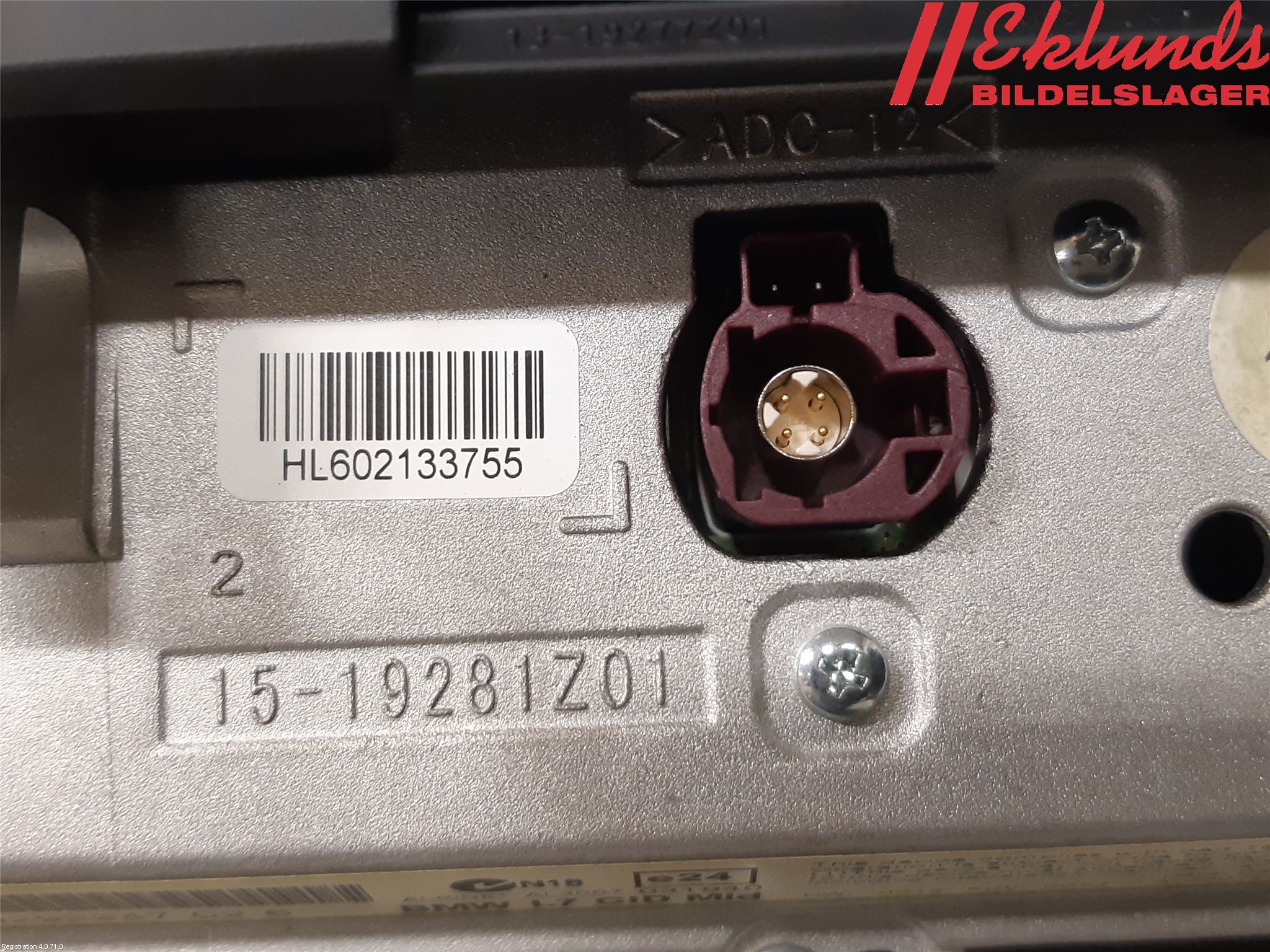 BMW 3 F30/F31/F80 12-19 Bildskärm